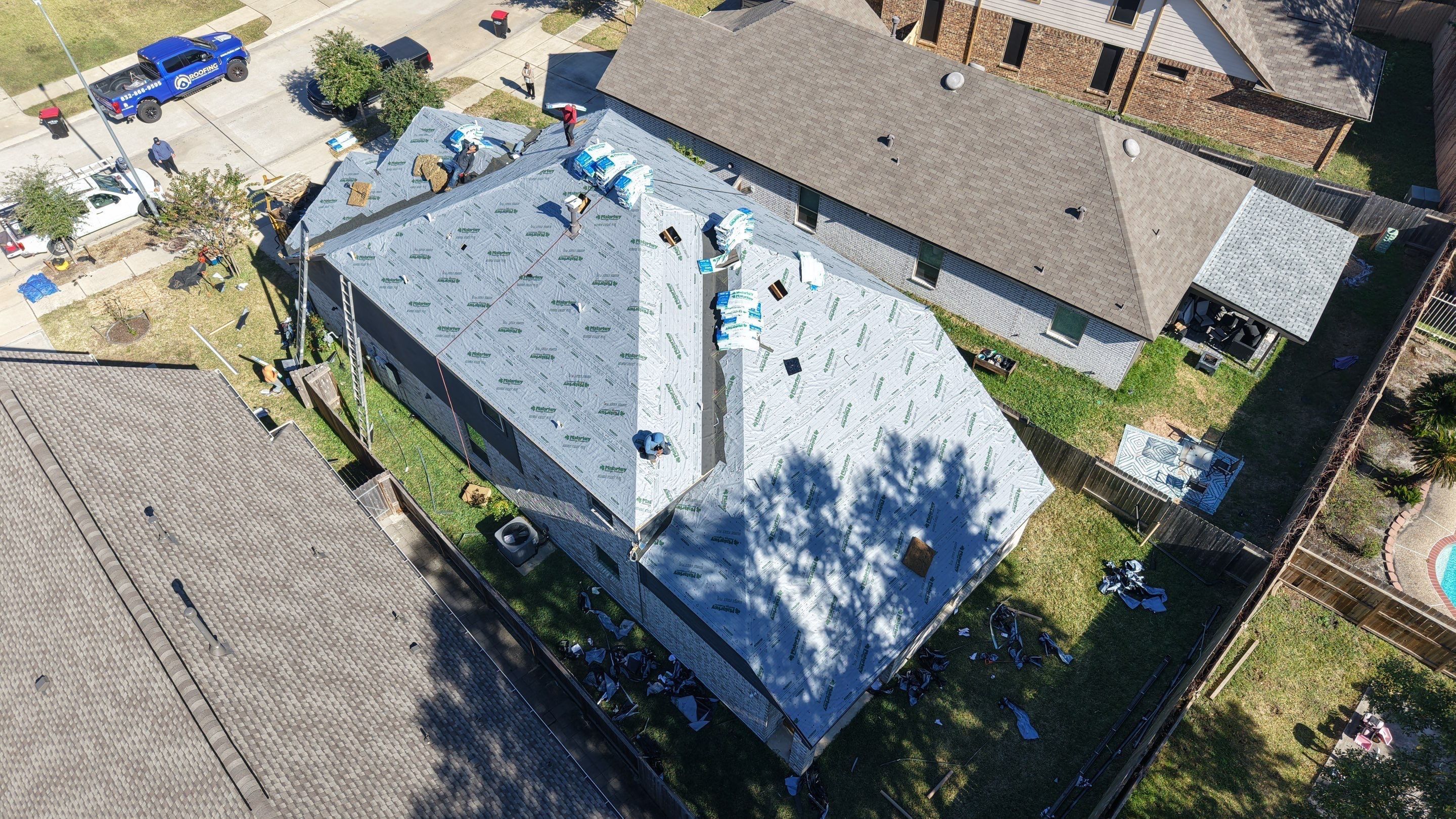 Roof Replacement Project in Houston by Roofing Technologies Unlimited
