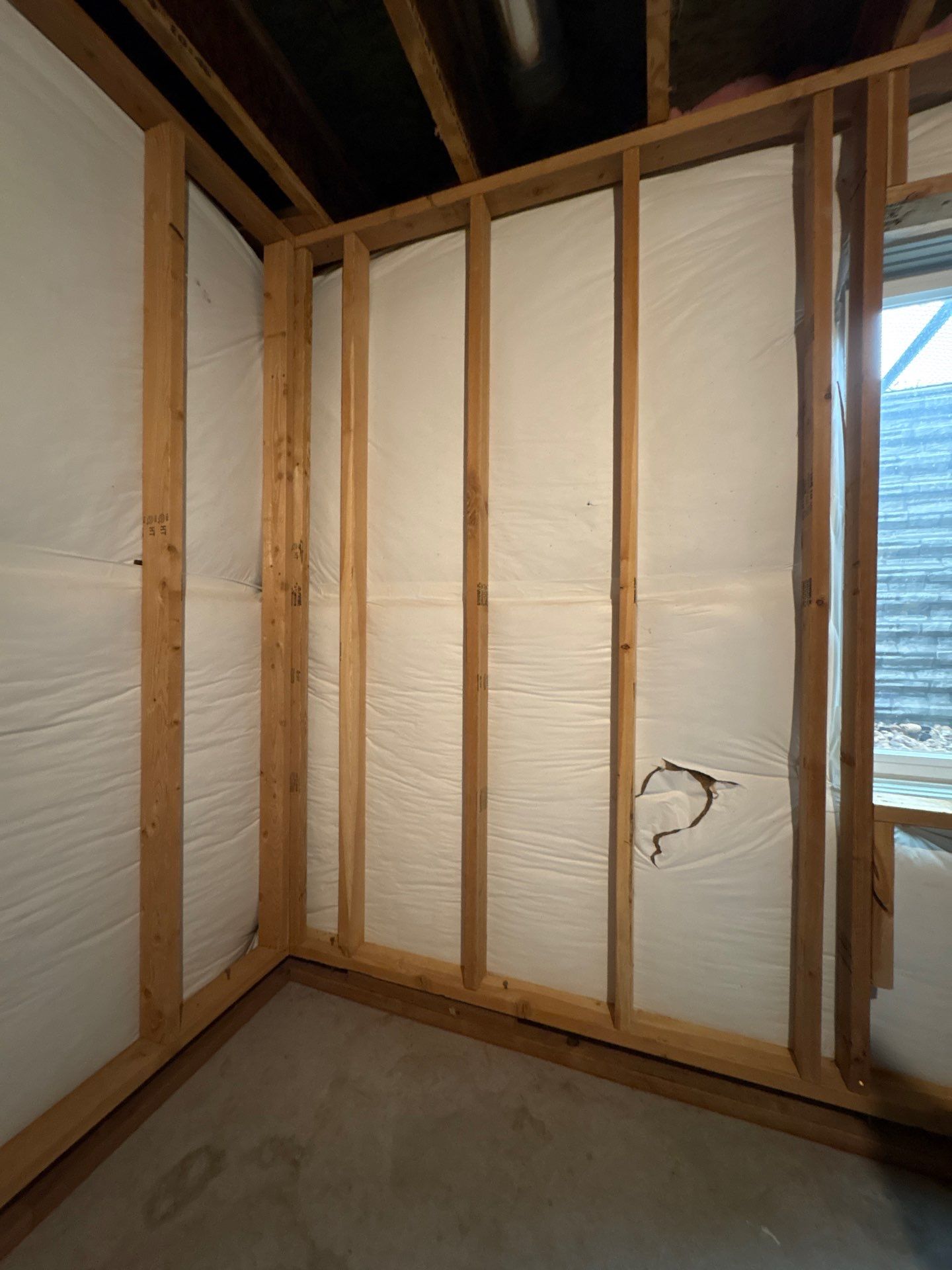 Basement Egress Window Installation and Framing in Wellington by CompanyCam Sales Demo