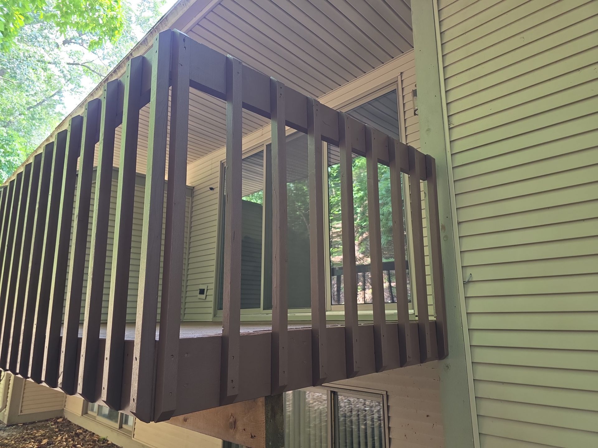 Elevated Wood Deck Restoration and Staining in Spring Lake by Gordon Painting