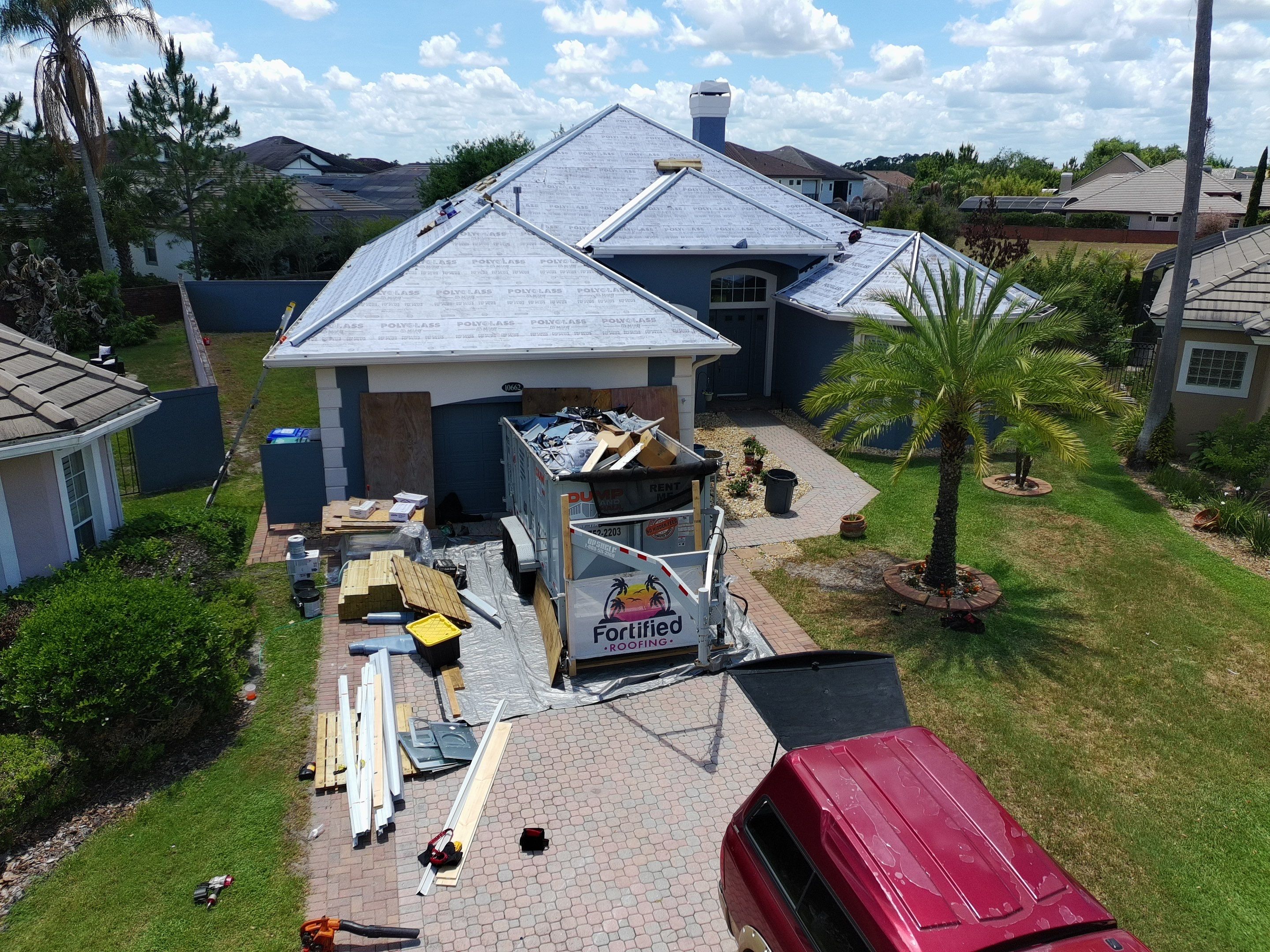 Concrete Tile Roof Replacement Using Polystick TU Plus in Orlando by Fortified Roofing Solutions Corp.