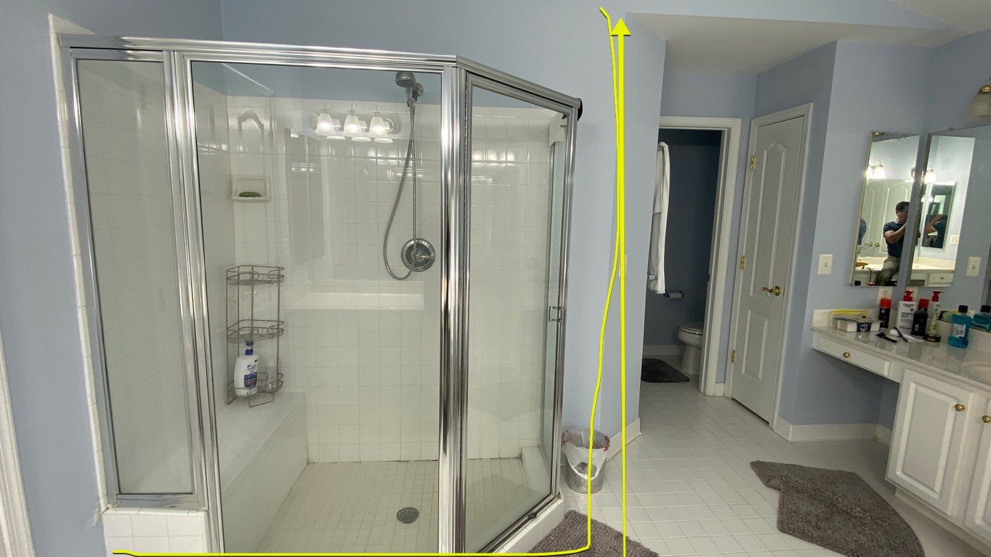 Bathroom Remodel using porcelain tiles , wood make vanetys , mirross , bathroom accessories  by Jesus Master Handyman LLC 