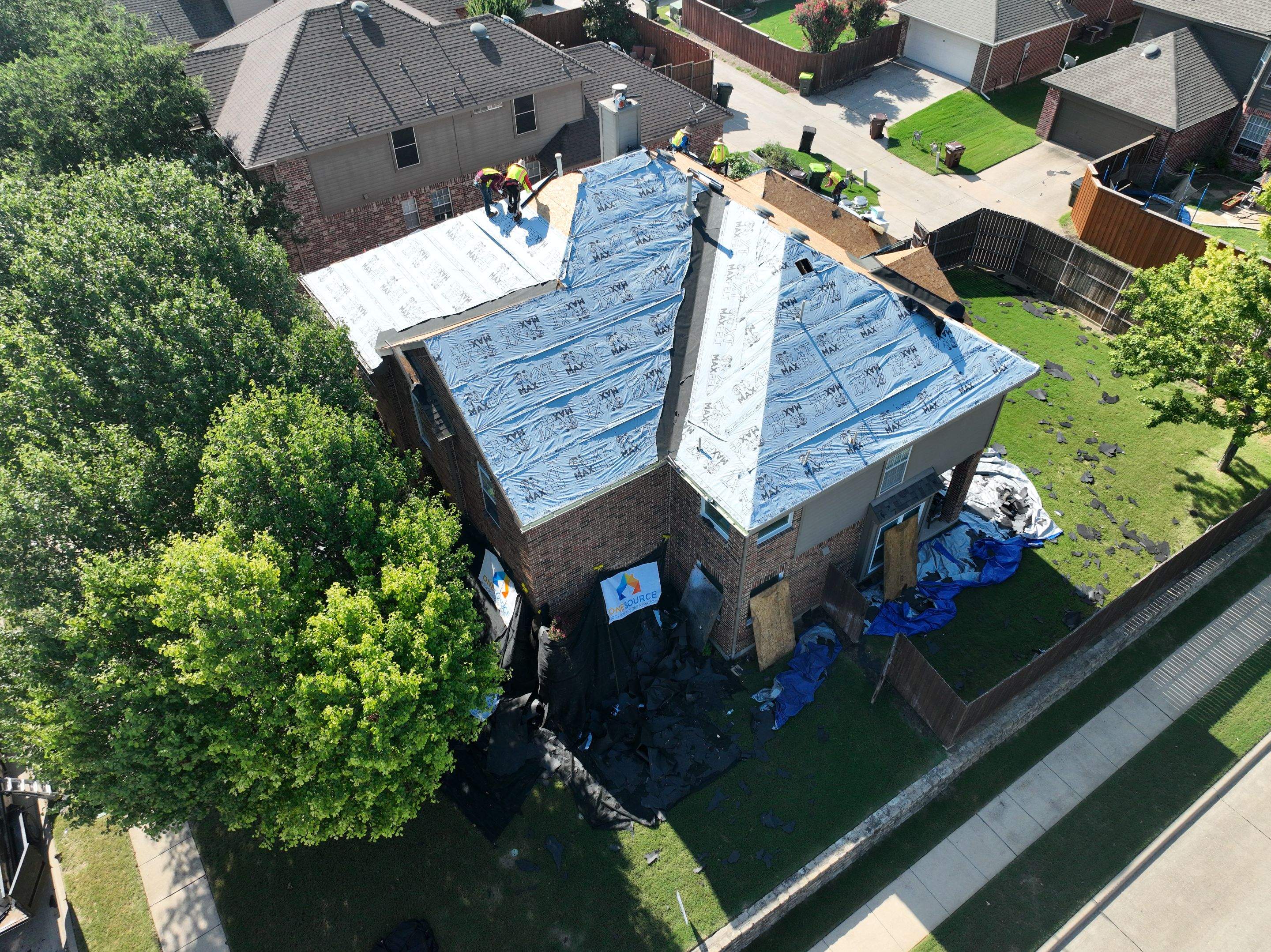 Residential Roofing Installation using CertainTeed Landmark MaxDef Weathered Wood by OneSource Roofing and Restoration
