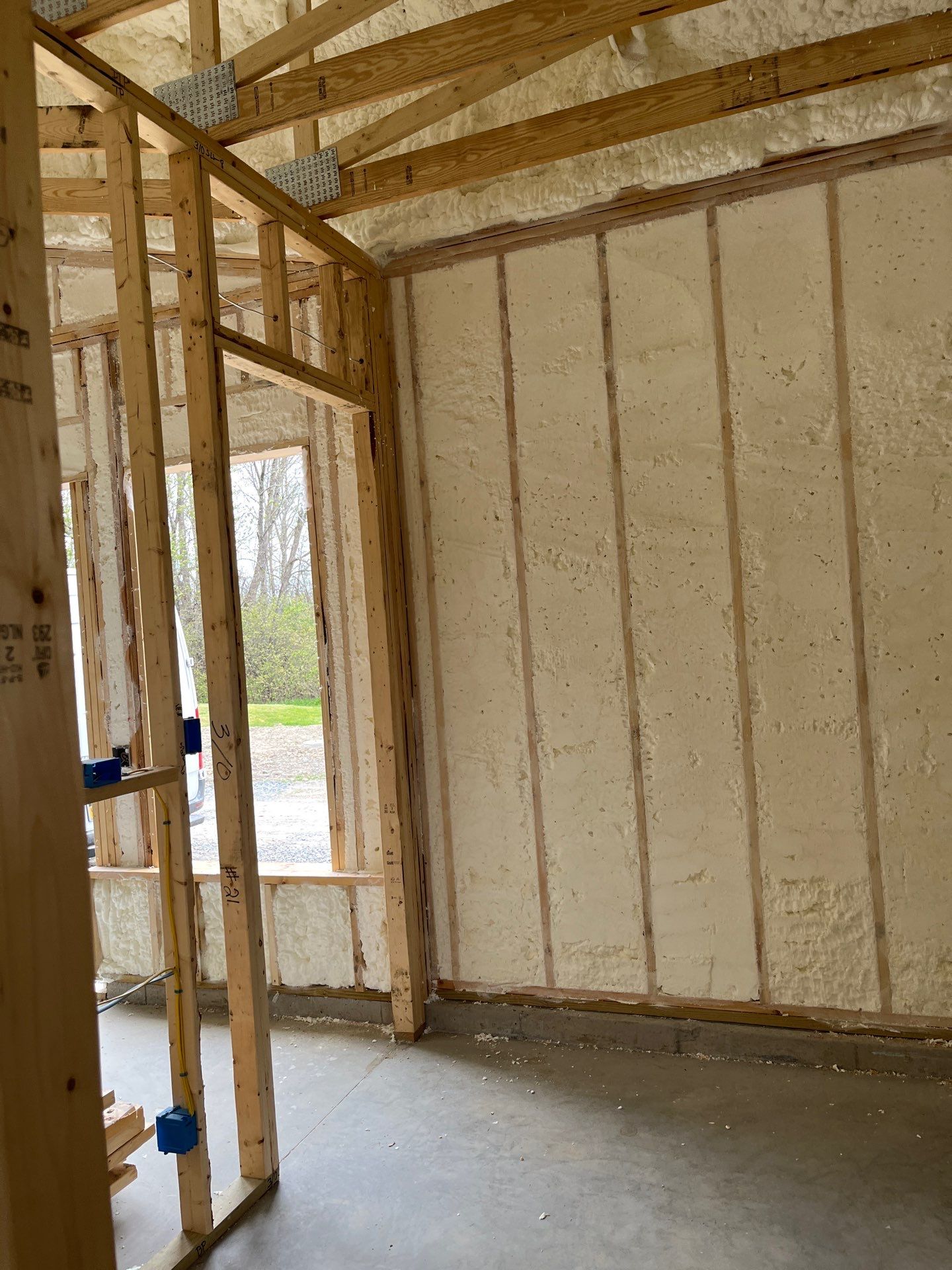 New Construction using open cell spray foam by NYS Foam & Energy