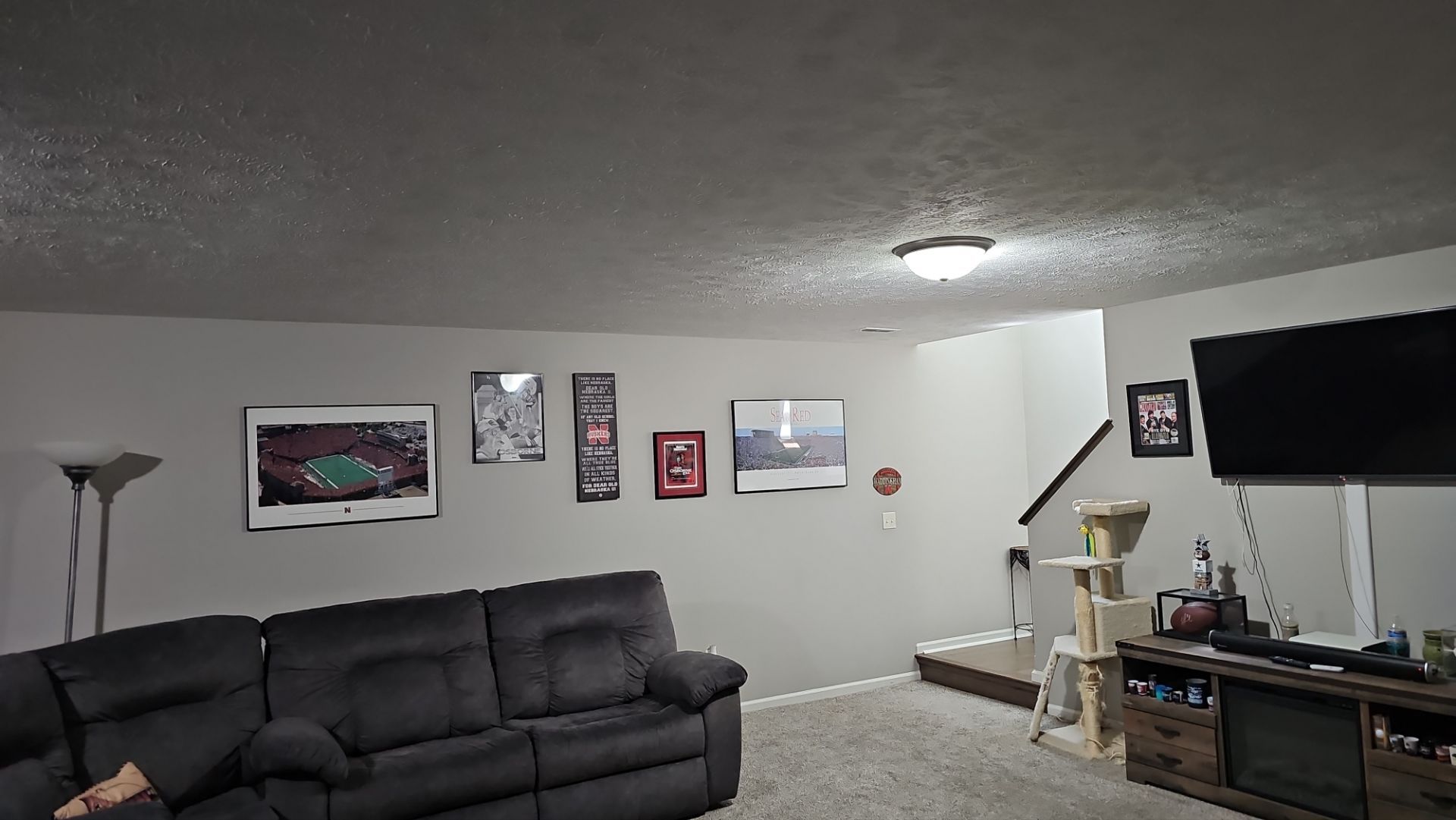 Installed LED Disc Lights Family Room by Abe Electric 