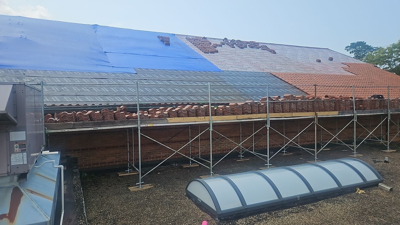 Commercial Roofing using  Ludowici Spanish 18 Clay Tile by Absolute Roofing and Construction