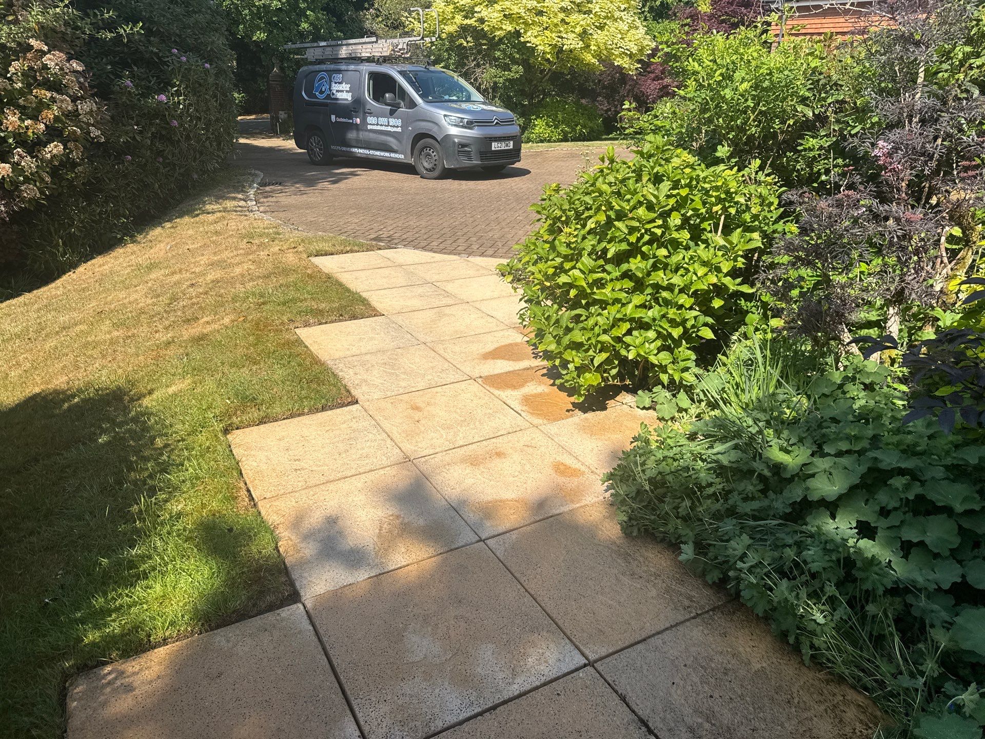 Patio Clean using 18inch Whirlaway FSC by Ges Exterior Cleaning ltd