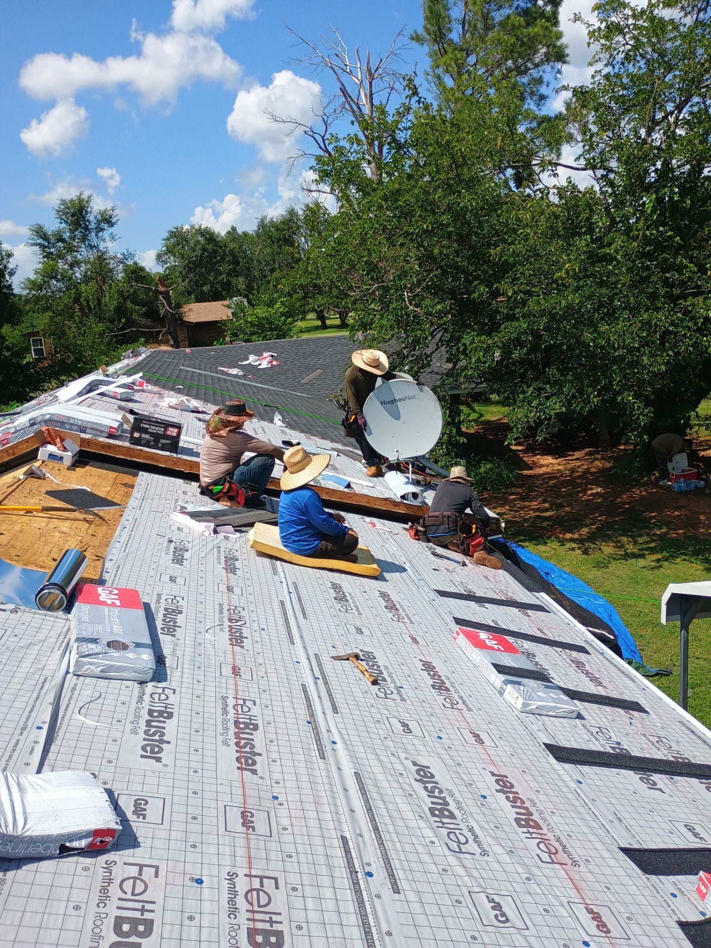 Storm Damage Restoration and Complete Roof Replacement in Pauls Valley by BANA Roofing and Solar Supply