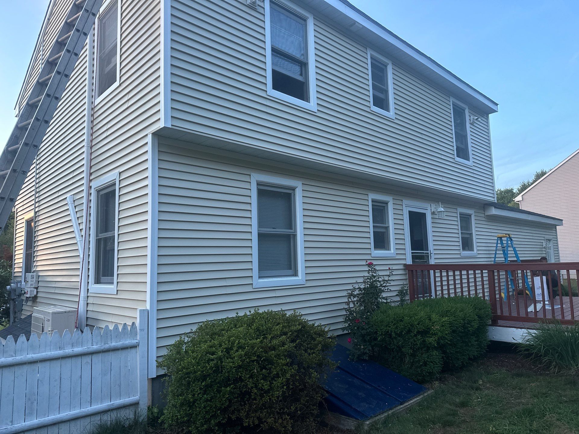 Siding Installation using CertainTeed Monogram Vinyl Siding - D4 - Desert Tan by A Plus Exterior