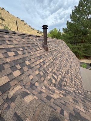 Architectural Shingle Roof Replacement for Boise Log Cabin Home