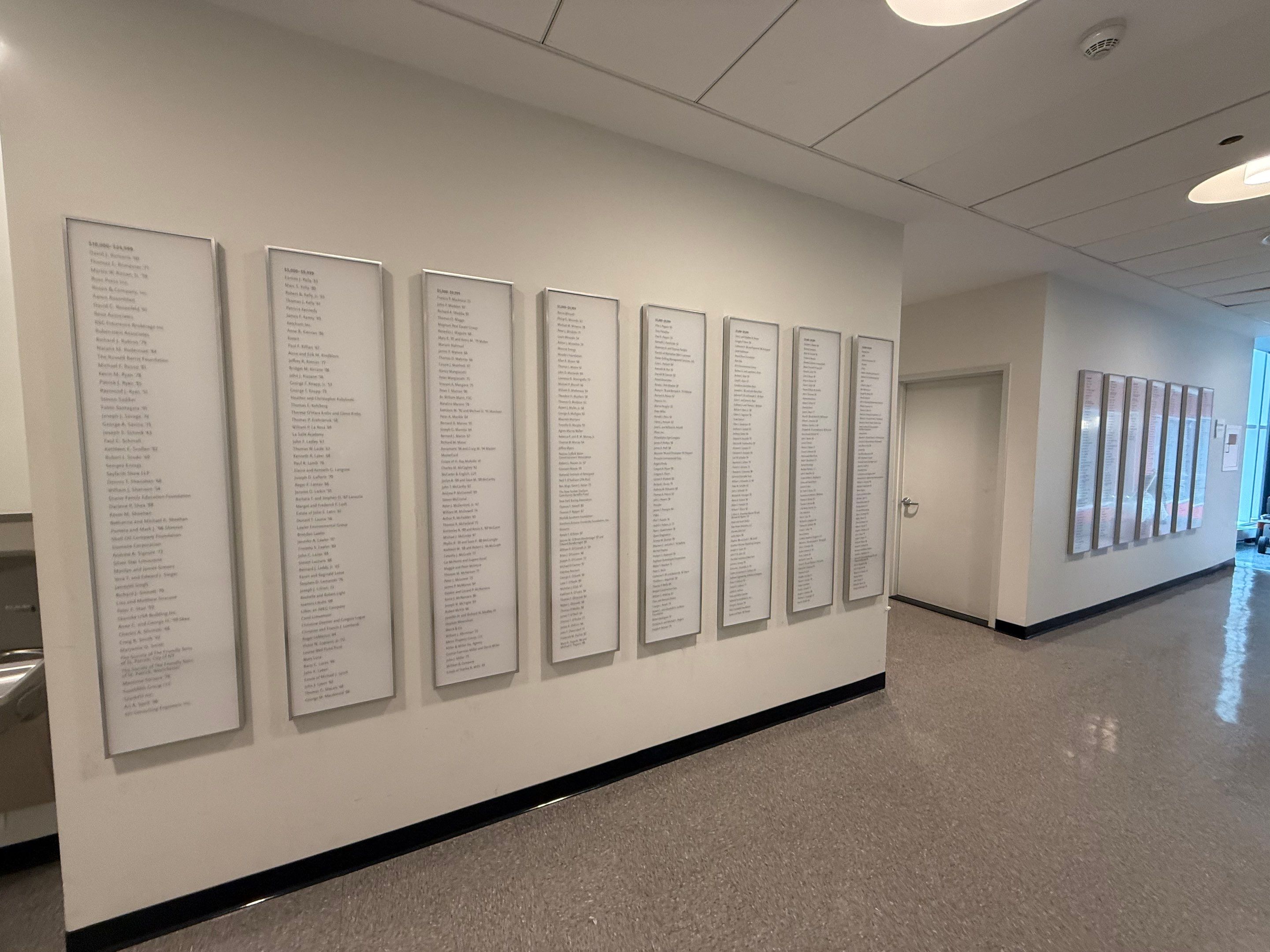Donor Recognition and Commercial Signage Installation at Manhattan College by Nick The Sign Guy