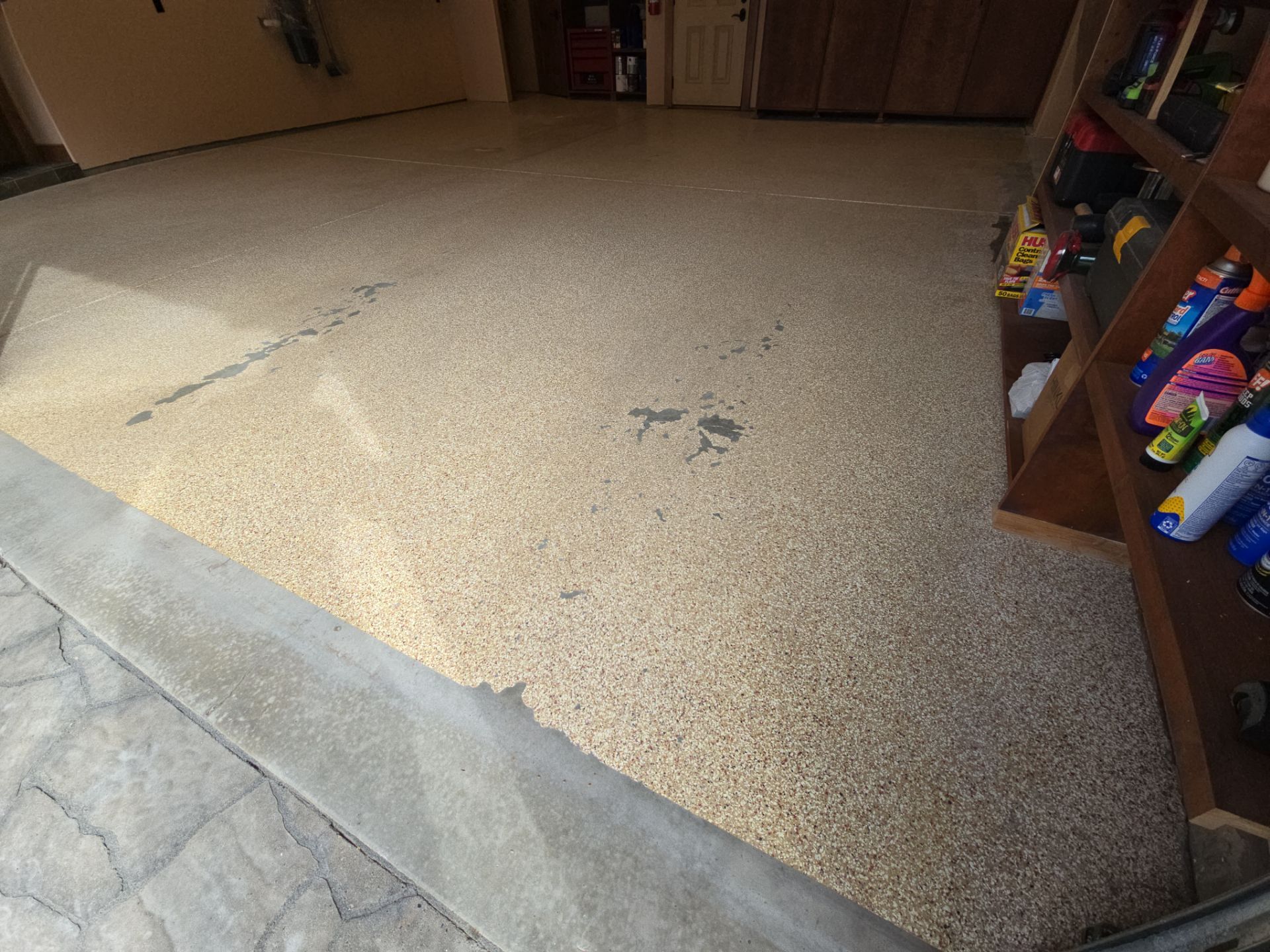 Garage Transformation using Chestnut by Croc Coatings, LLC