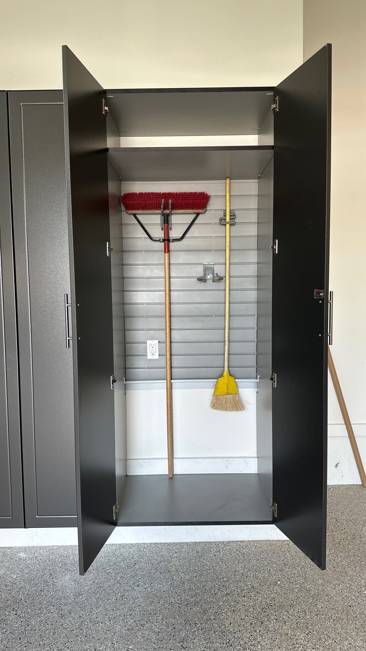 Mark S. chose Pewter powder for his cabinets. by Banner Garage