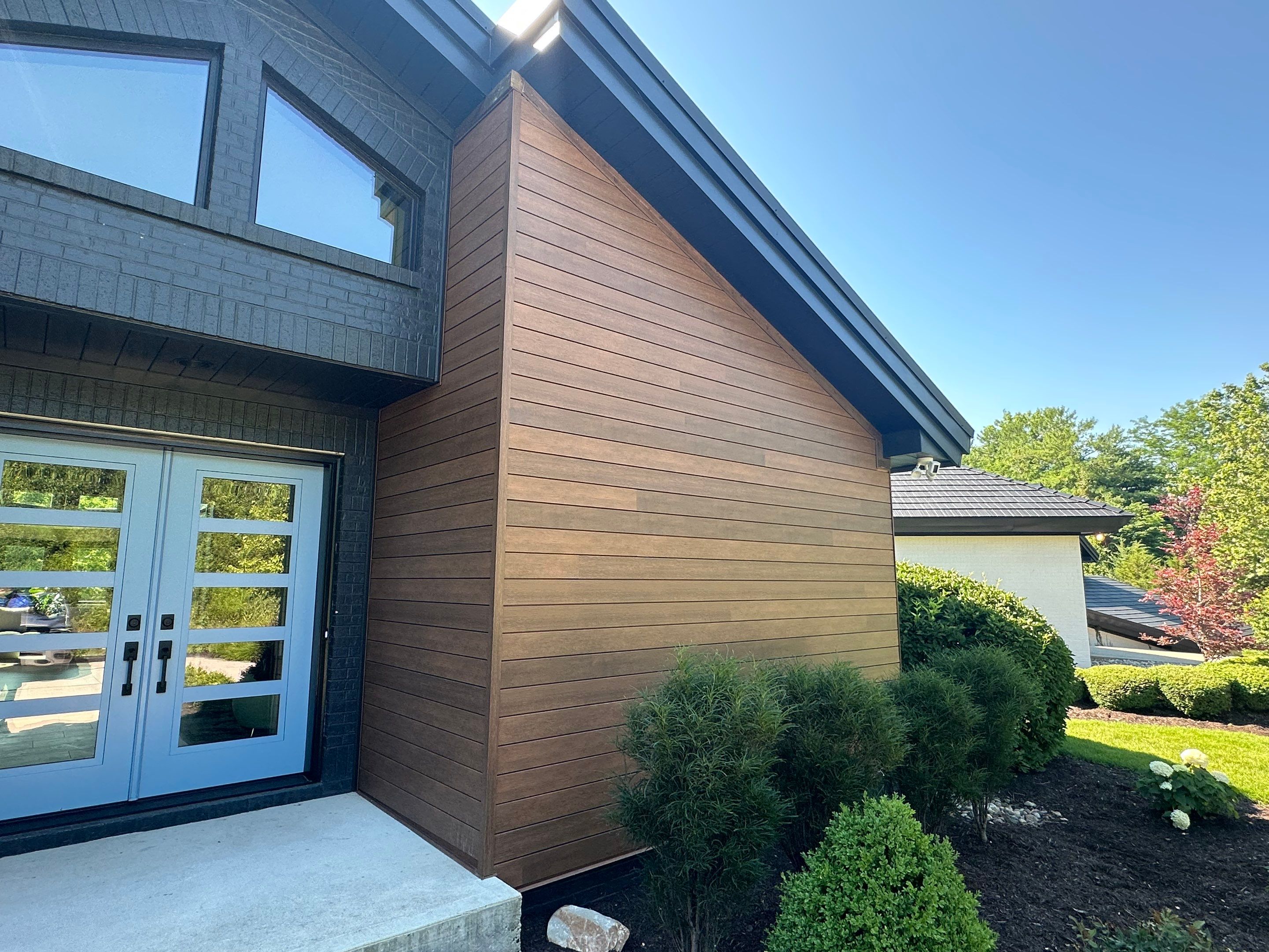 Black Frost Metal Shake Roof & Modern Exterior Renovation – Fort Wayne, IN by 4Ever Metal Roofing