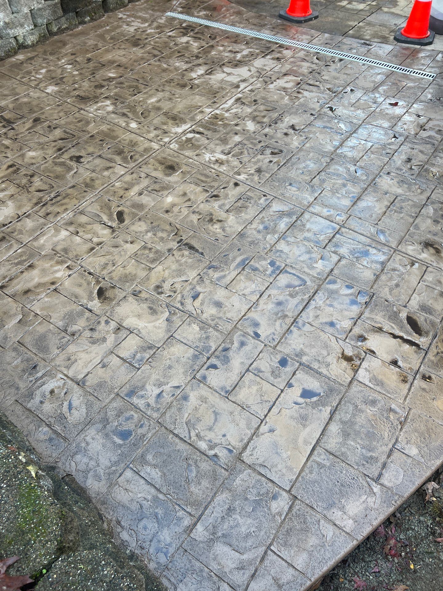 Stamped Concrete Patio  by Jireh Asphalt & Concrete Inc 
