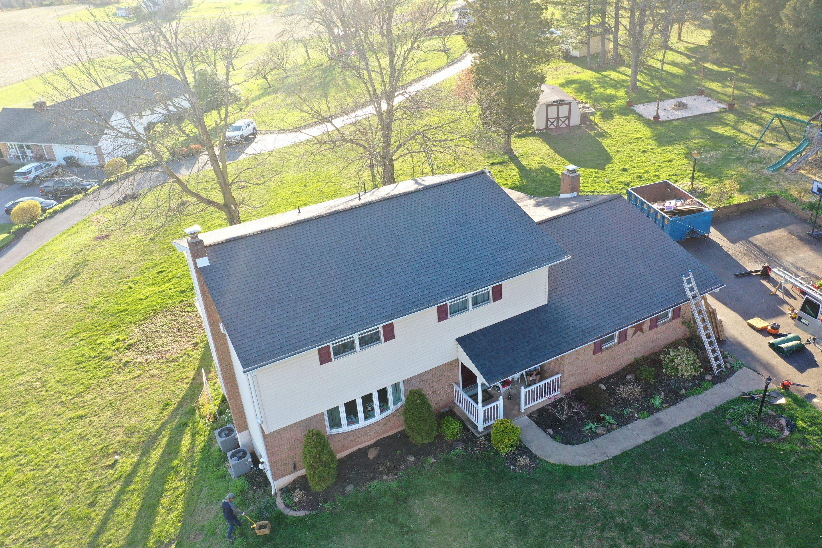 Roofing Installation using CertainTeed Landmark - Moire Black by Storm Guard of Ches-Mont PA