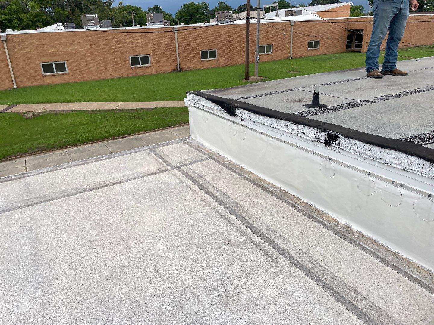 Commercial Roofing Installation using 60 mil PVC by Hostetler Roofing