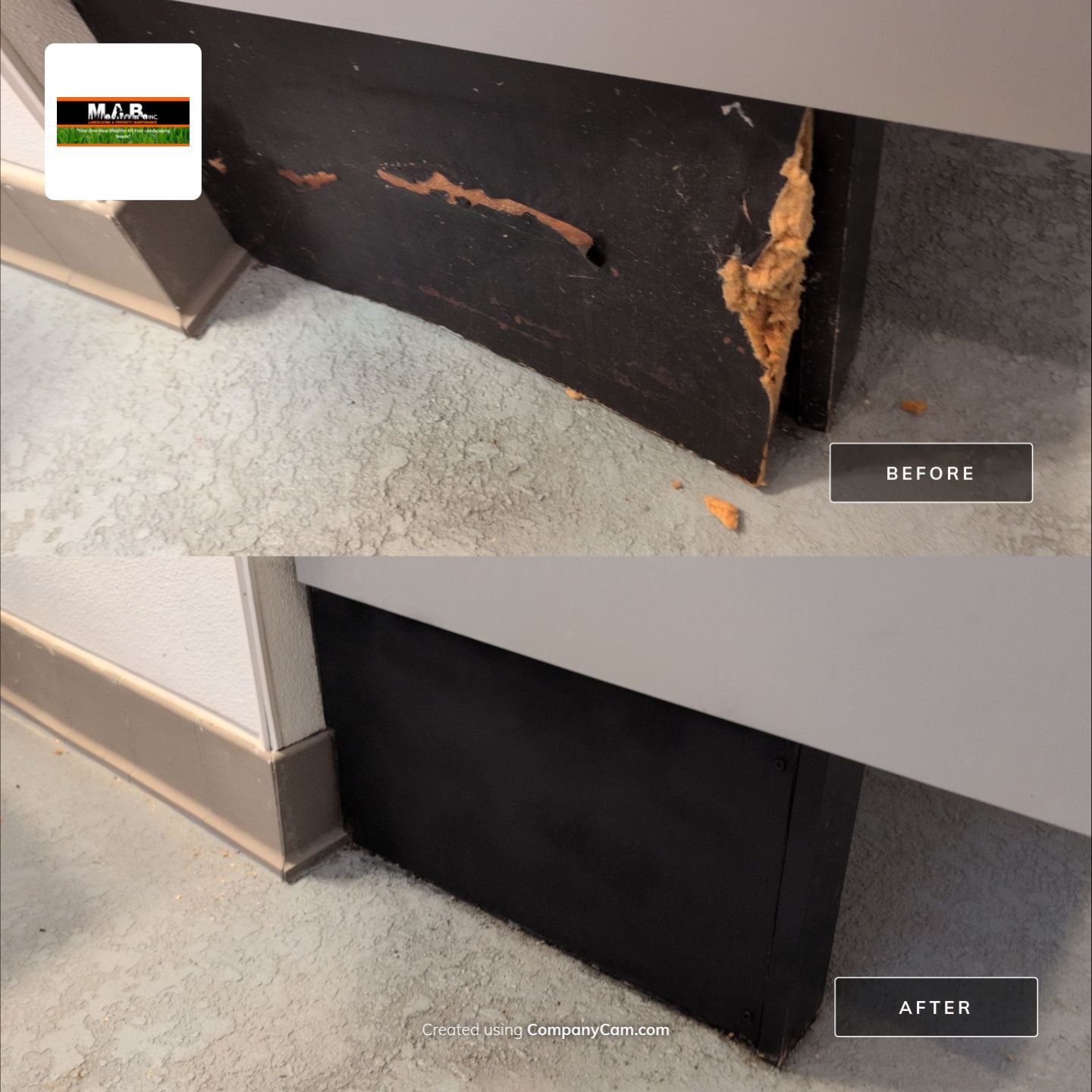 Restroom Counter Panel Repair by
M.A.B. Landscaping & Property Maintenance