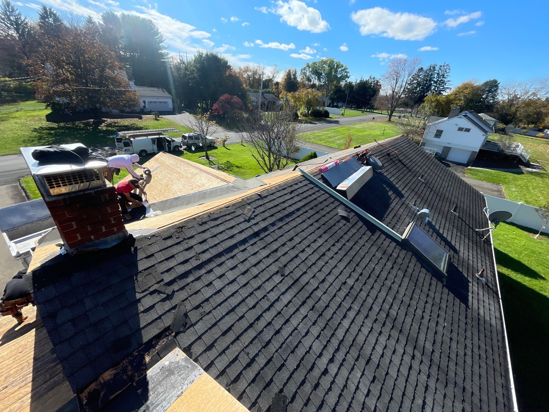 Residential Roofing Installation using Owens Corning TruDefinition Estate Gray by A Plus Exterior
