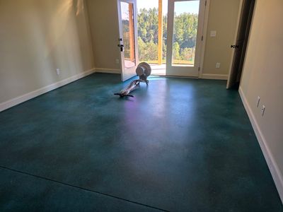 Basement Floor in Carribbean Blue