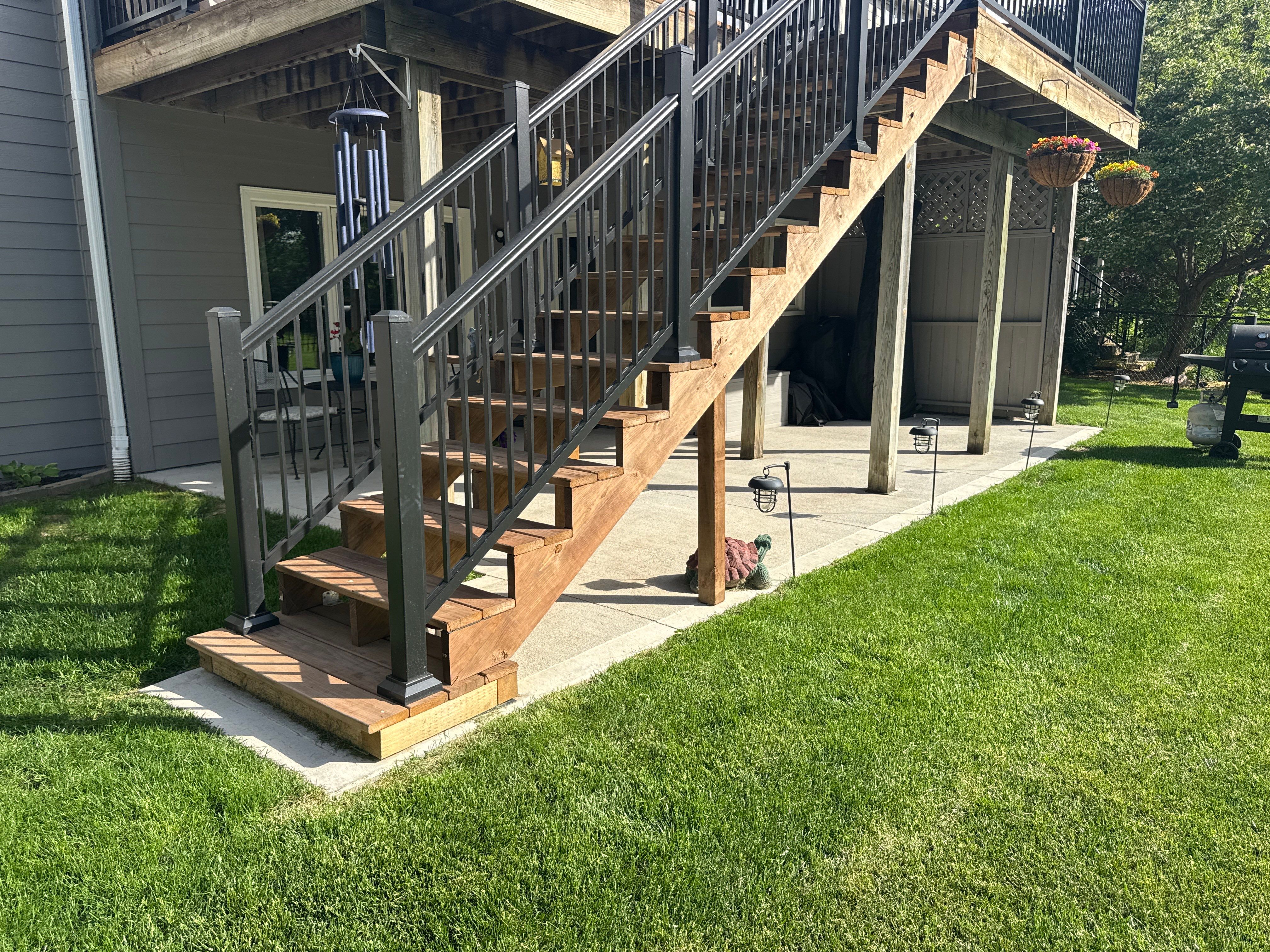 Patio Concrete Coating for West Des Moines Patio and Landing by Revival Concrete Coatings