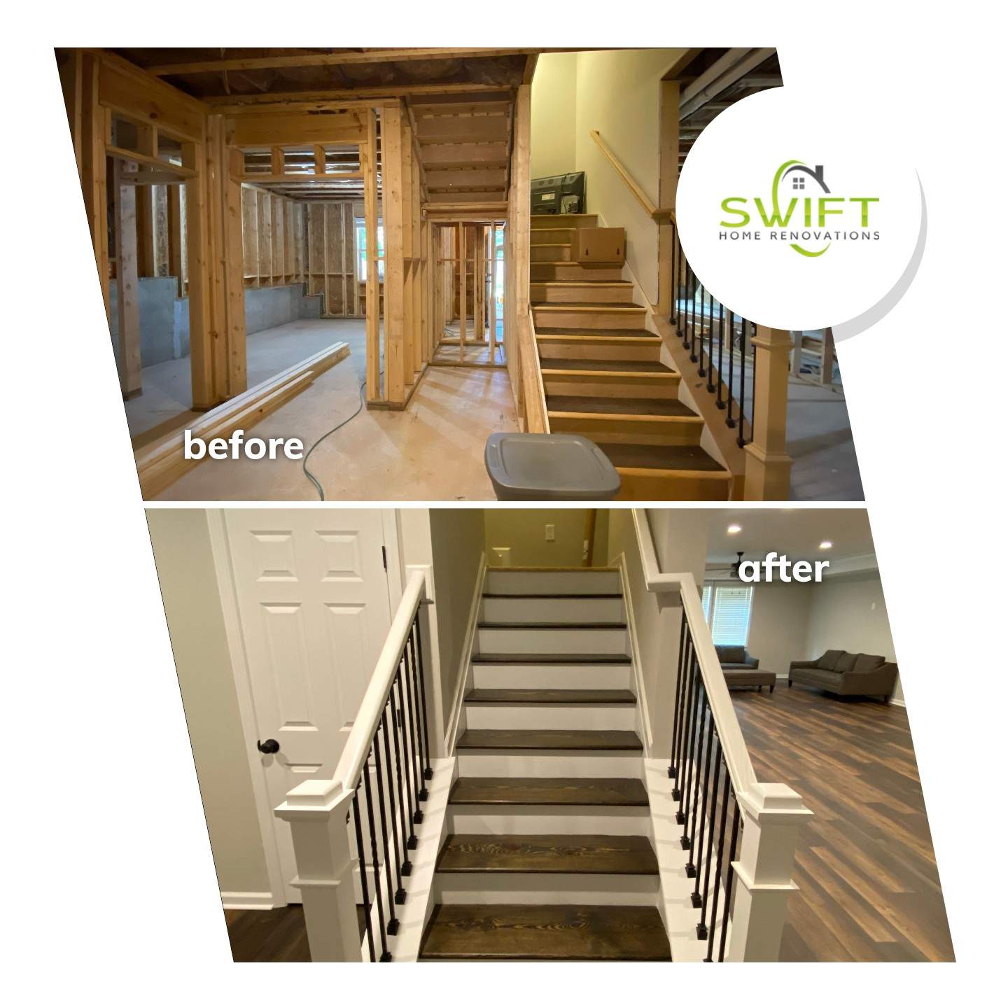 Complete Basement Remodeling and Custom Living Suite in Smyrna by Swift Home Renovations