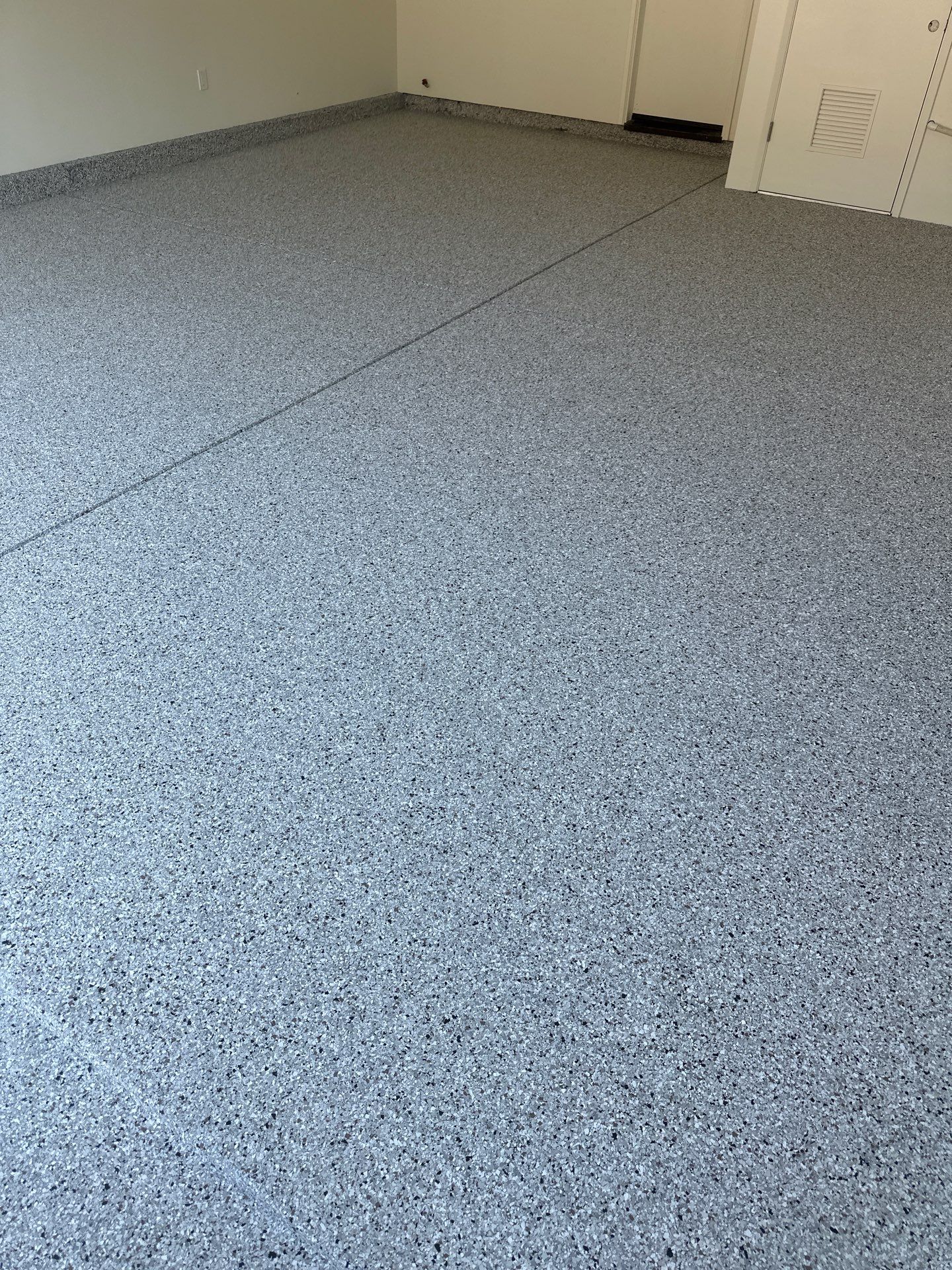 San Luis Obispo Garage Floor Polyurea Coating with Coyote Chips by MGP Coatings
