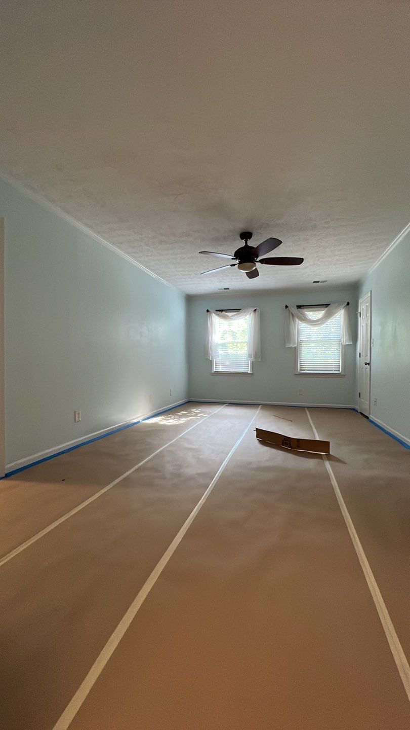 Dark Hardwood Floor Installation and Interior Painting in Marietta by Swift Home Renovations