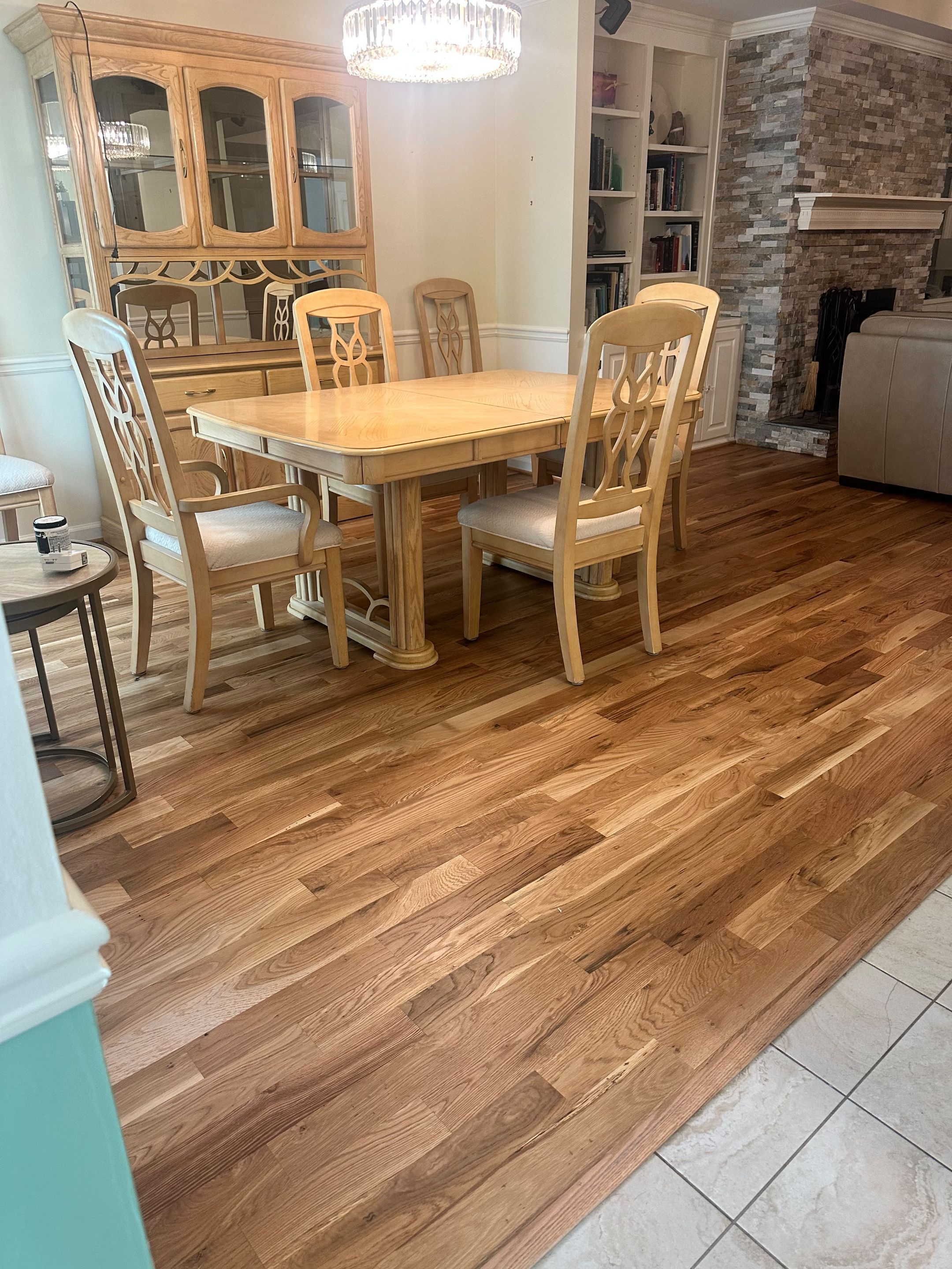 Natural Oak Hardwood Flooring Installation and site on finish Throughout Roswell Home by Flooring Xpress CO 