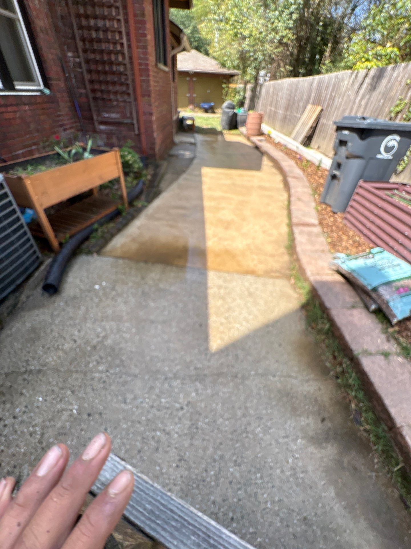 Patio pressure washing and residential driveway surface cleaning