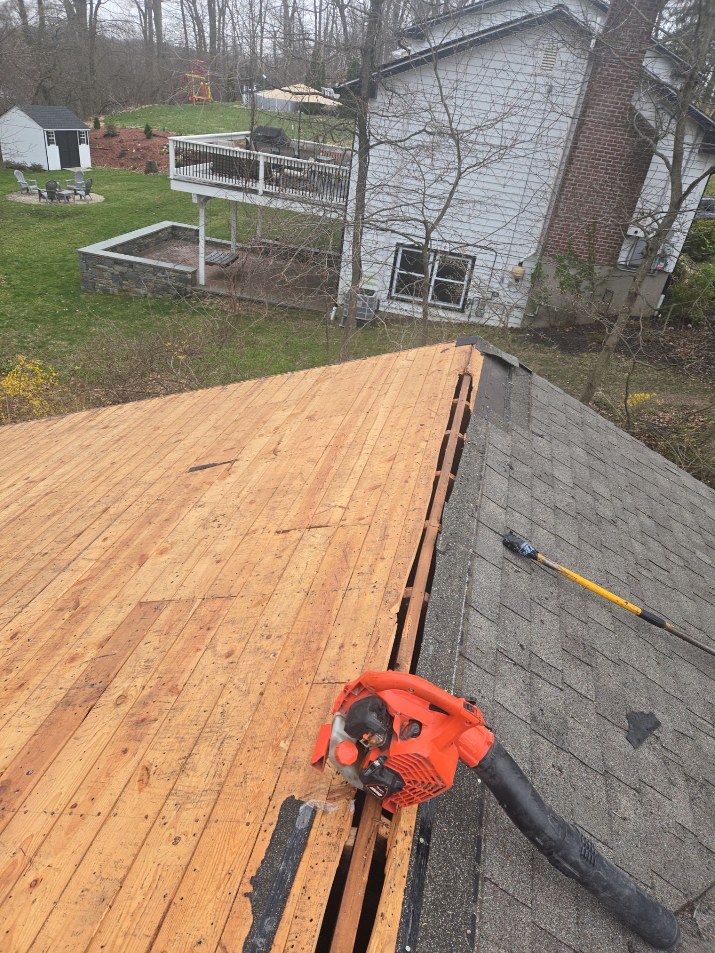 Asphalt Shingle Roof Replacement and Copper Chimney Flashing in Trumbull by A Plus Exterior