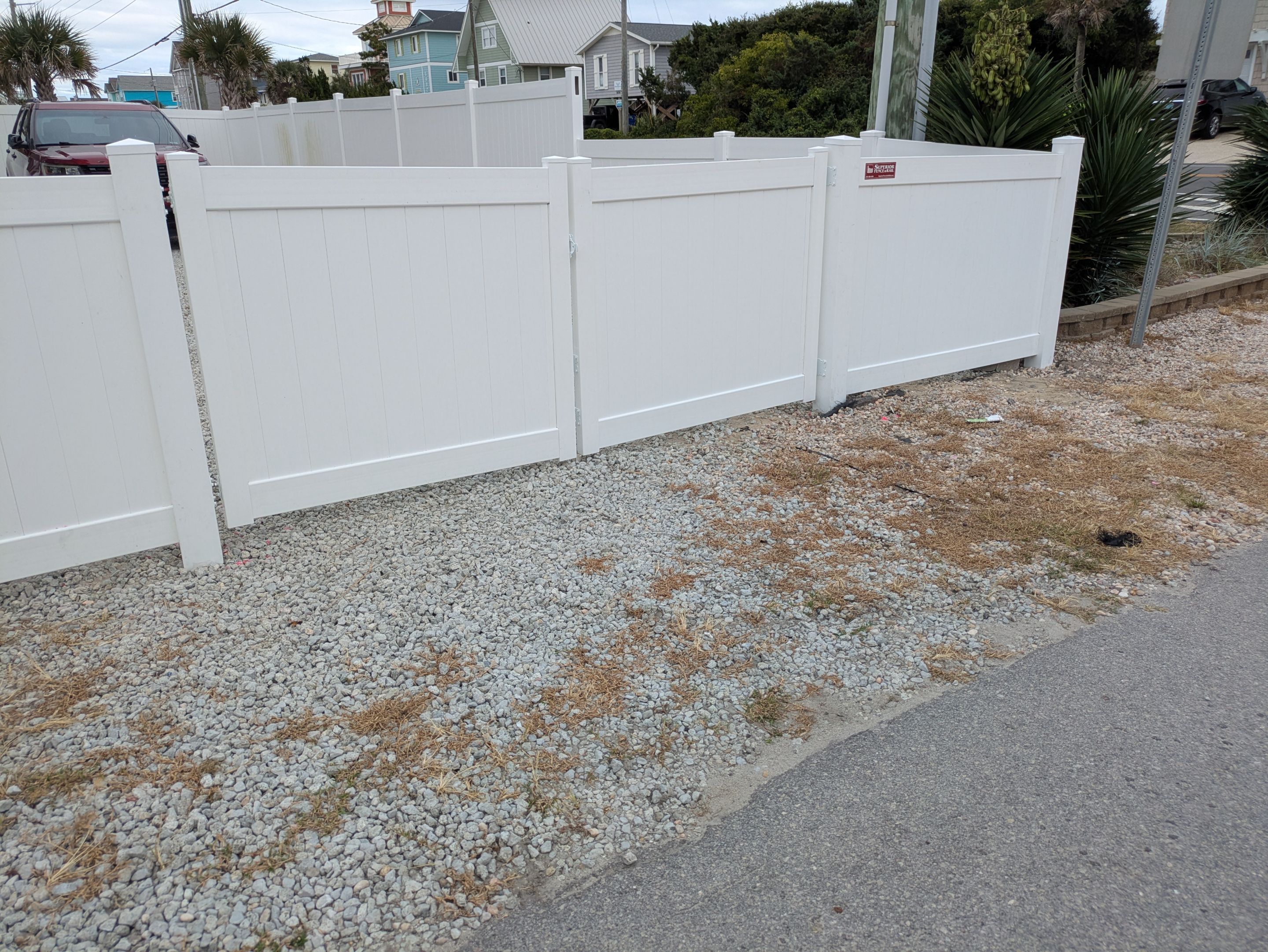 Hamilton Vinyl Privacy Project in Surf City by Superior Fence and Rail