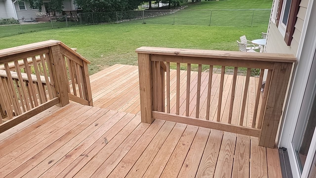 Deck Installation using Treated Lumber by Avalon Roofing and Exteriors