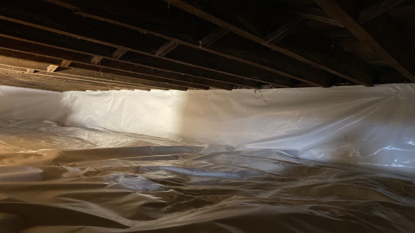 Crawl space encapsulation and Waterproofing using GrateDrain Waterproofing System by Toledo Basement Repair 