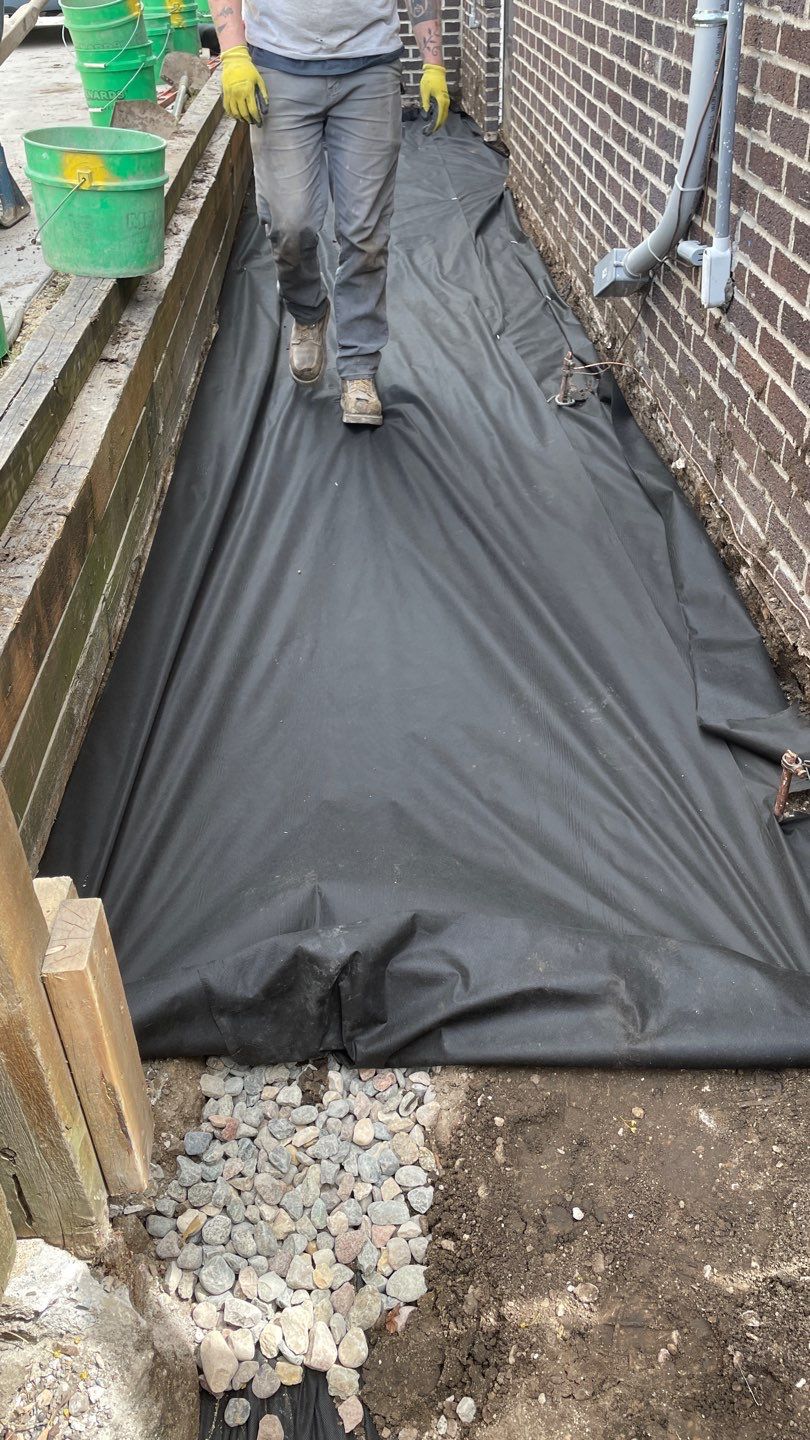 Foundation Drainage Board & French Drain in Southwest Minneapolis by Waterproofing Northeast