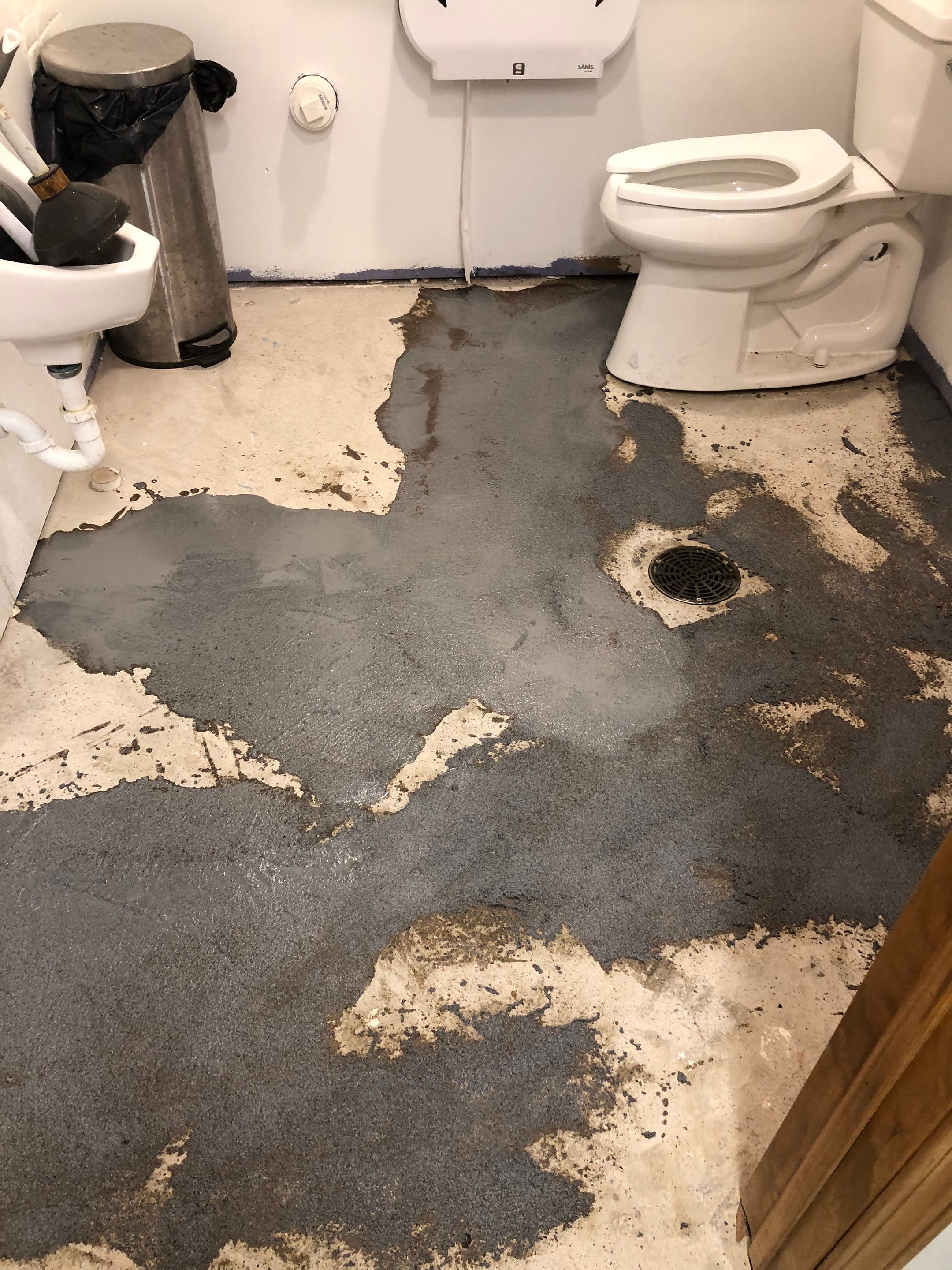 Restaurant Food Prep basement Project in Heidelberg by Floors in a Day, Inc