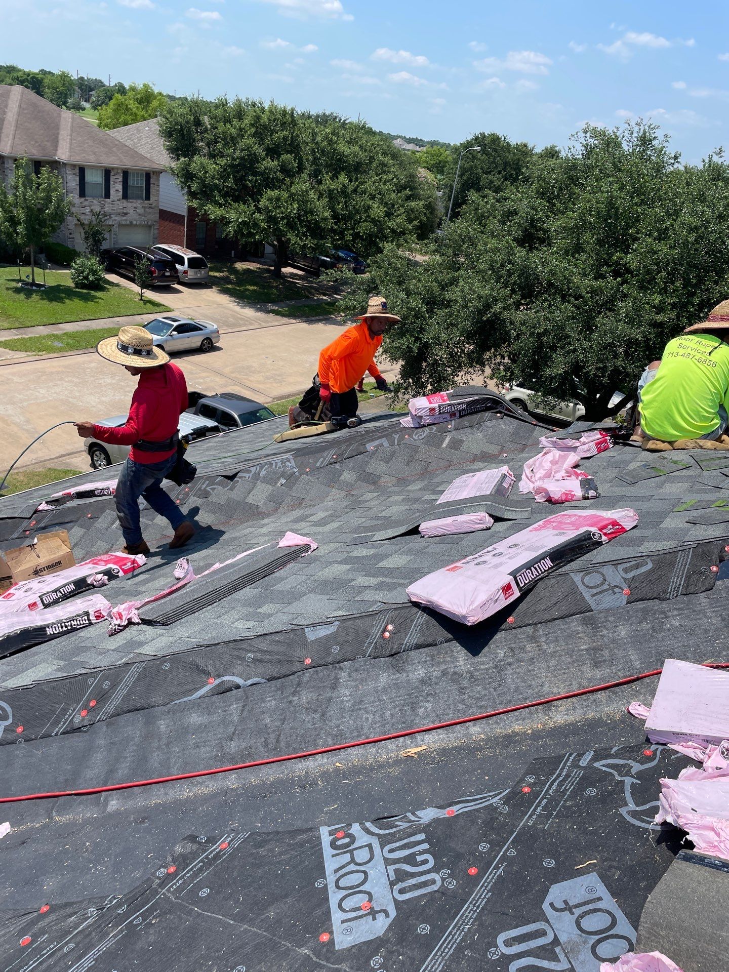 Residential Roofing Installation using Owen's Corning Duration (Lifetime) Shingles by Roof Repair Company