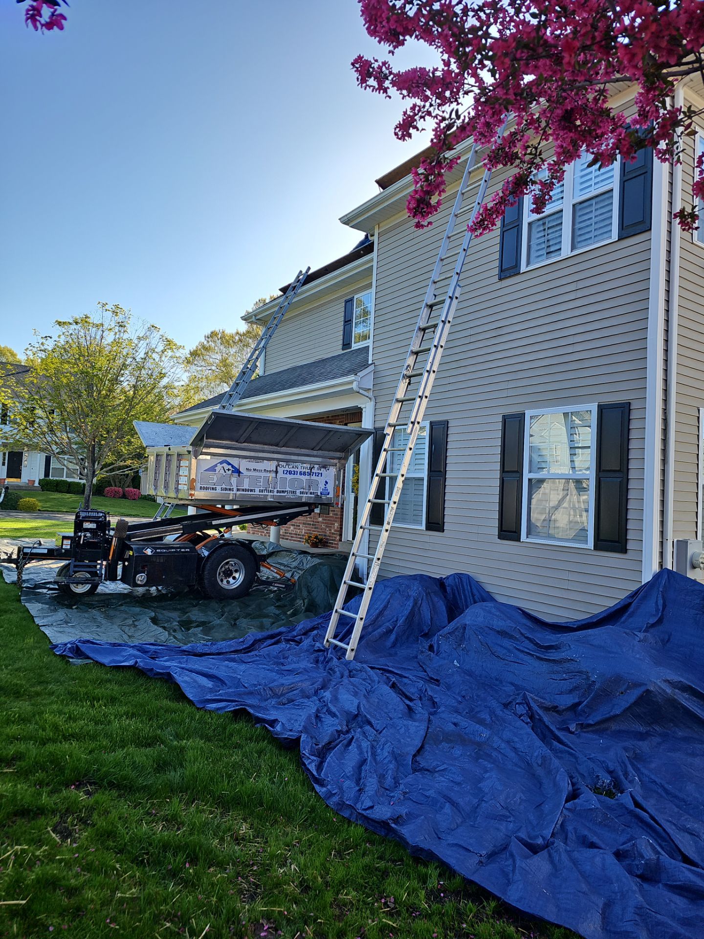 Residential Roofing Installation using Tamko Rustic Black by A Plus Exterior