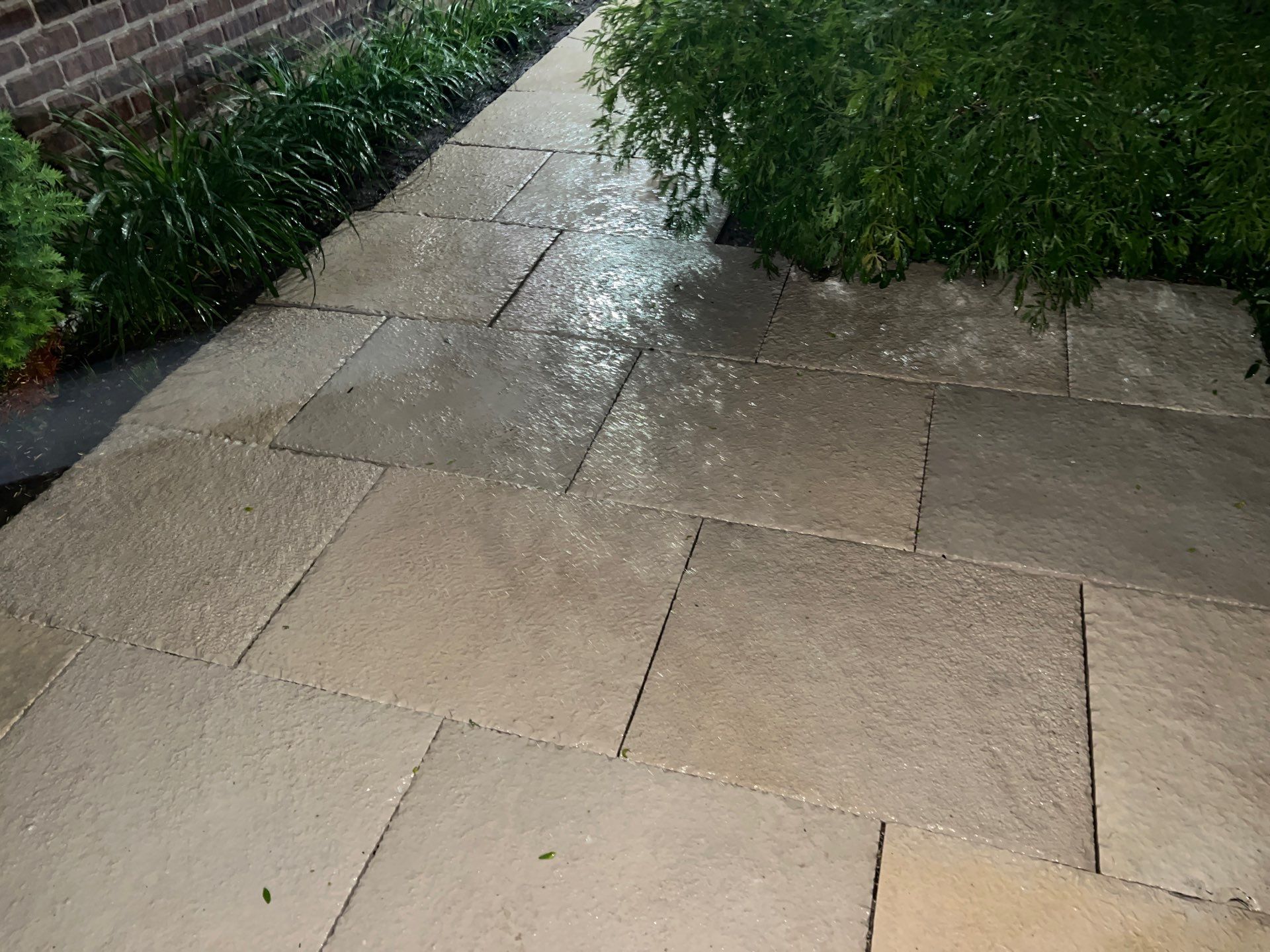 Brick paver clean, sand and seal.  using Algaecide, soft wash soap by Northern Power Washing LLC.
