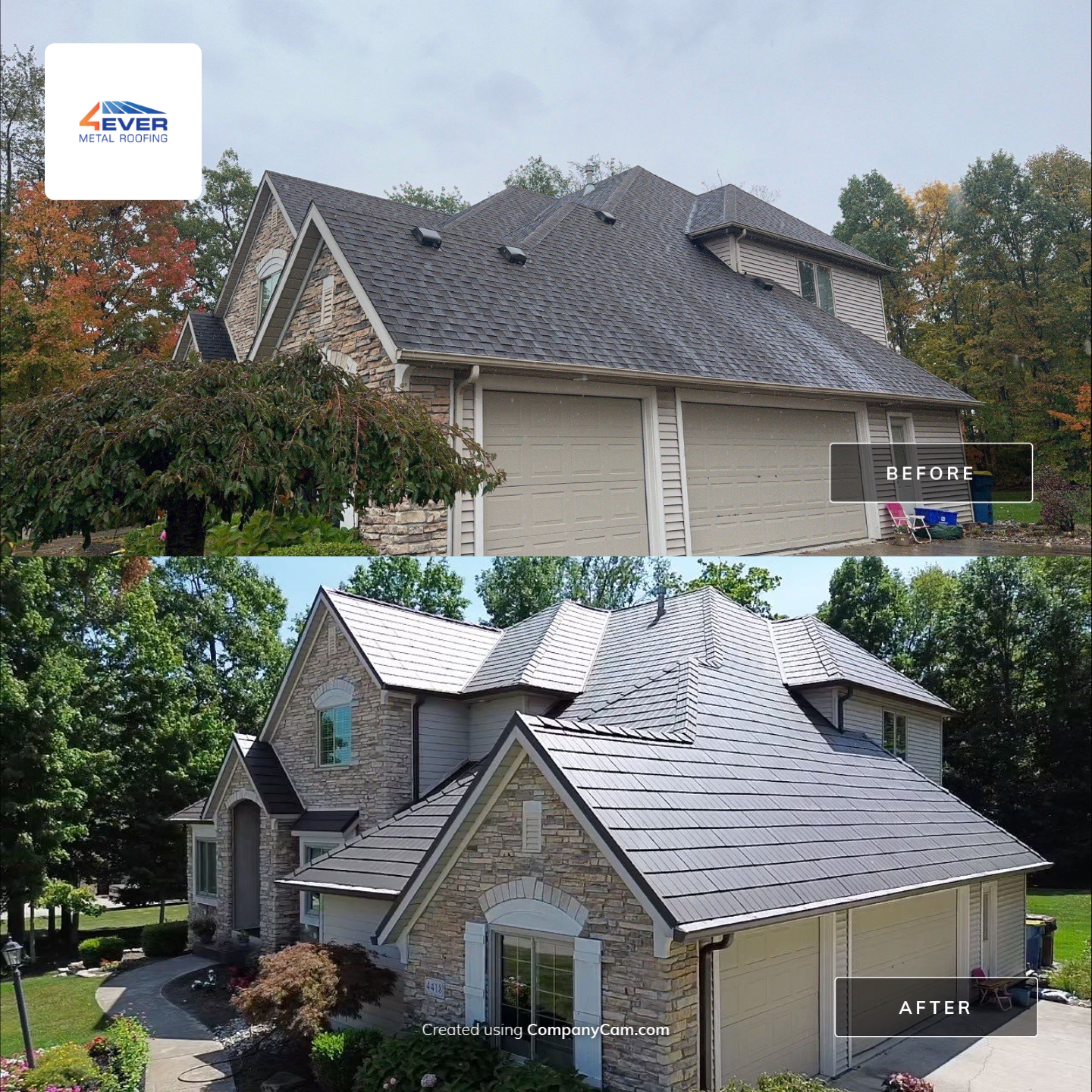 HOA-Approved Metal Shake Roof After Hail Damage – Fort Wayne, IN by 4Ever Metal Roofing