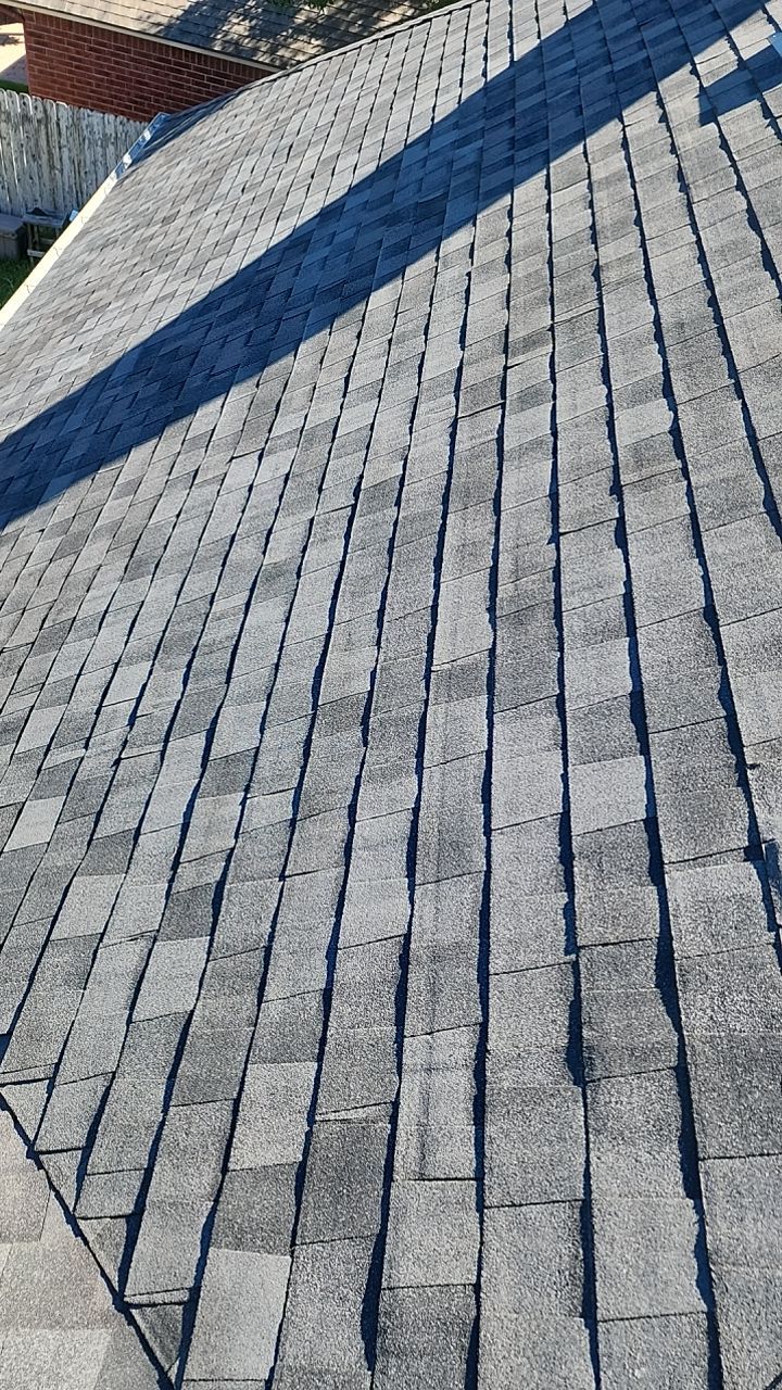 Residential Roofing Installation using Certainteed Landmark Moire Black by Galvan Roofing and Construction
