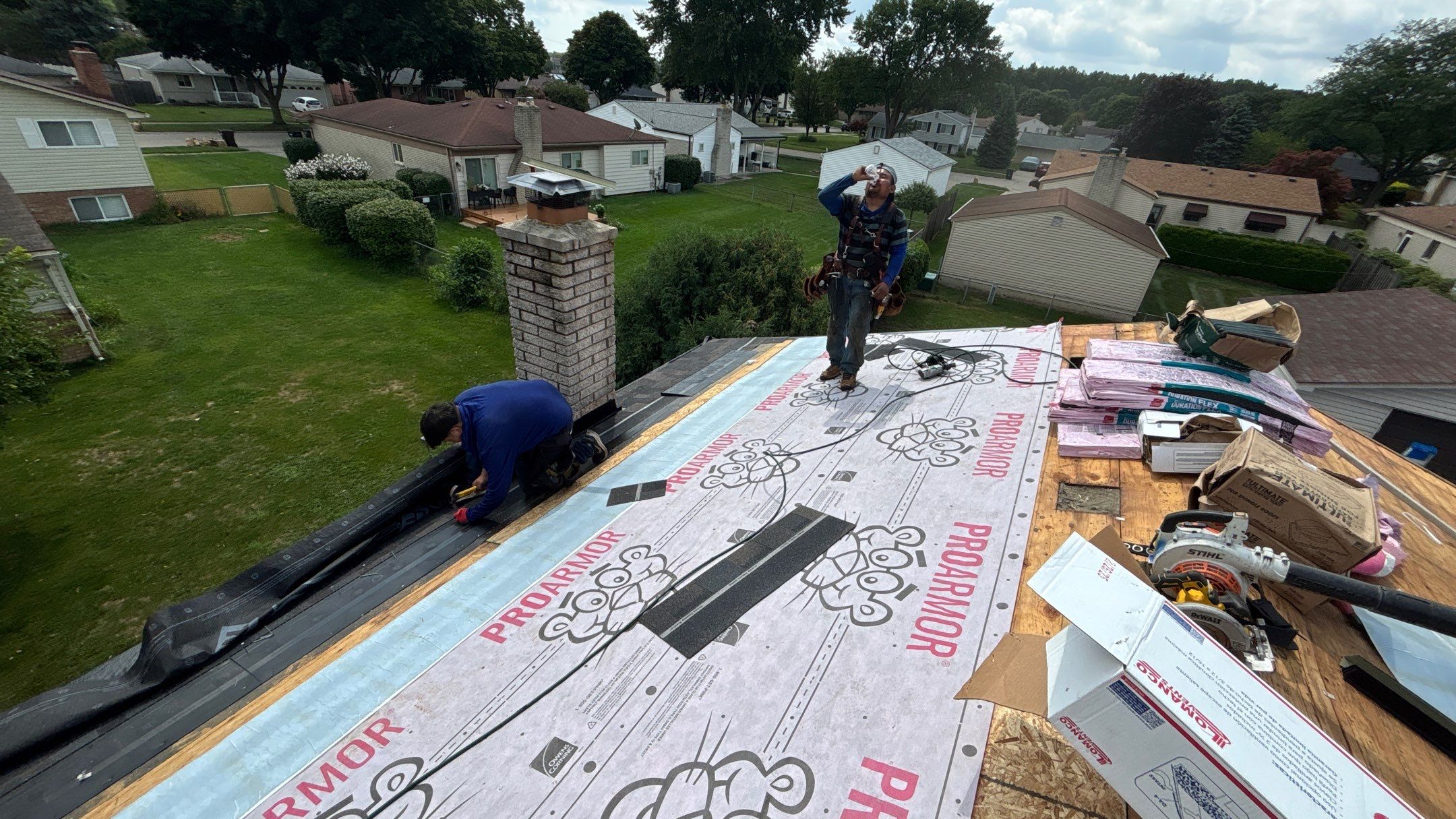 Roof Replacement using Owen Black Sable by 180 Contractors