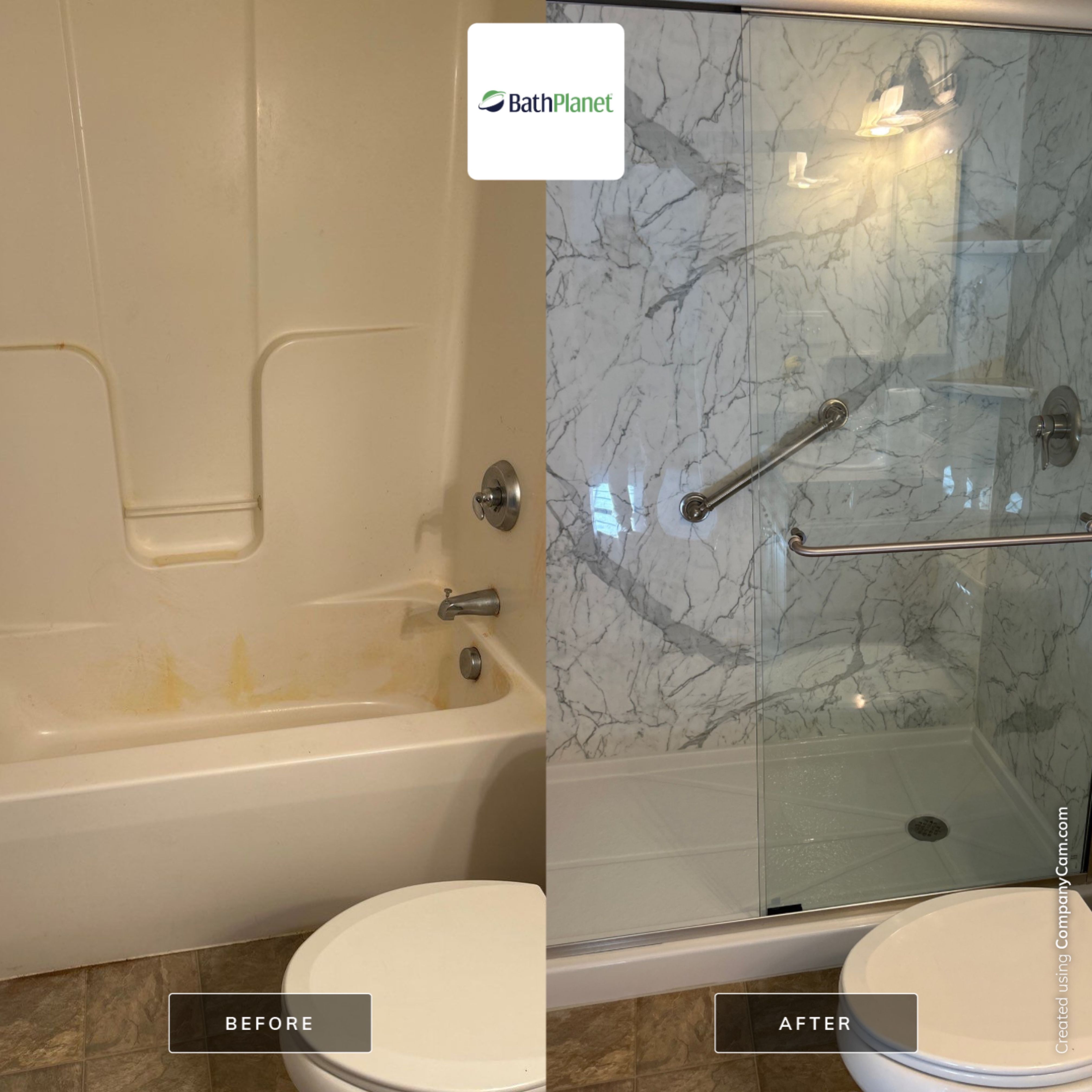 2 Tub to Shower Conversions by BathPlanet SW Virginia