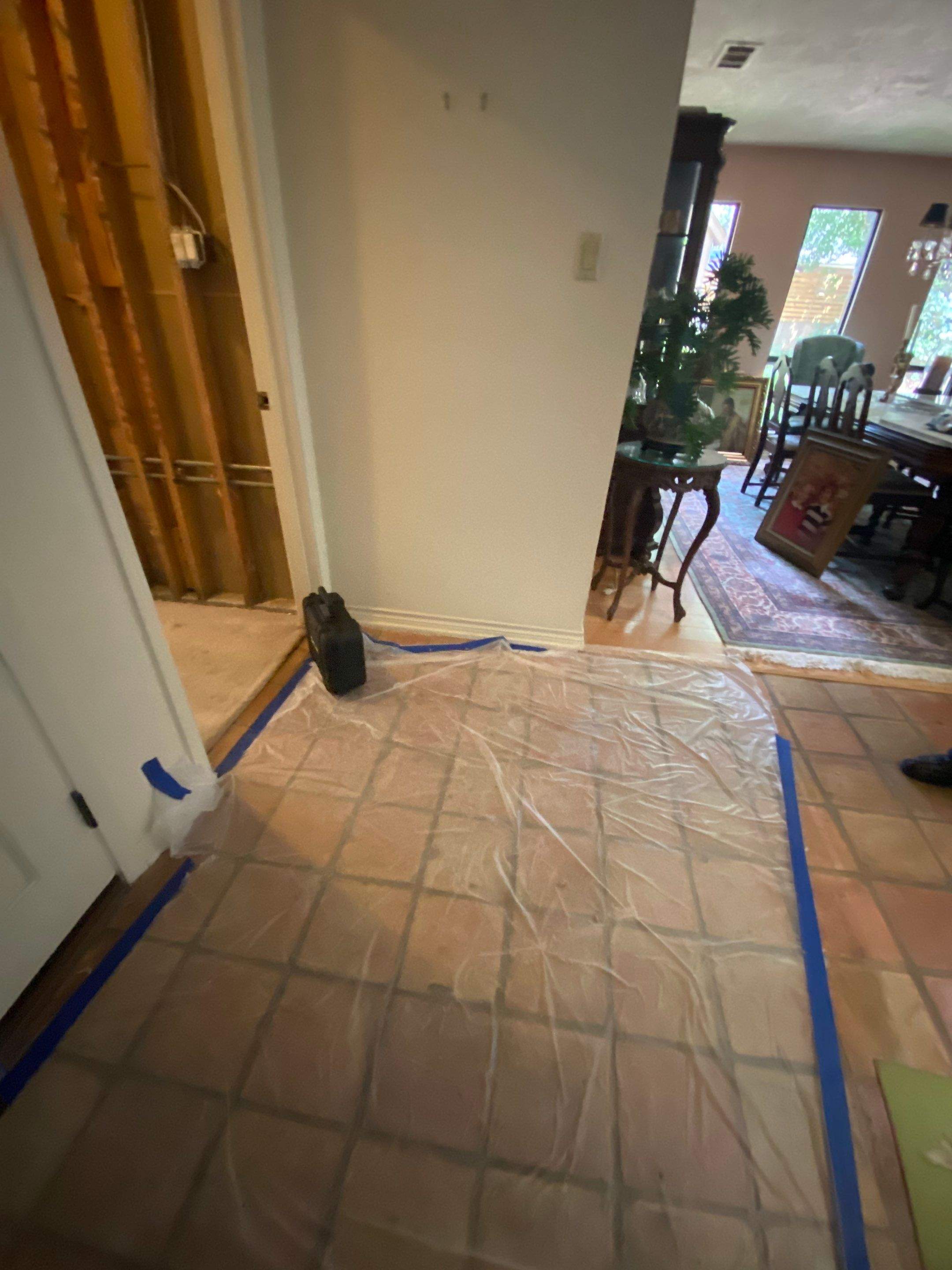 Bathroom Remodel with Water Mitigation Equipment | LT Contractors by L&T General Contractors and Restoration INC