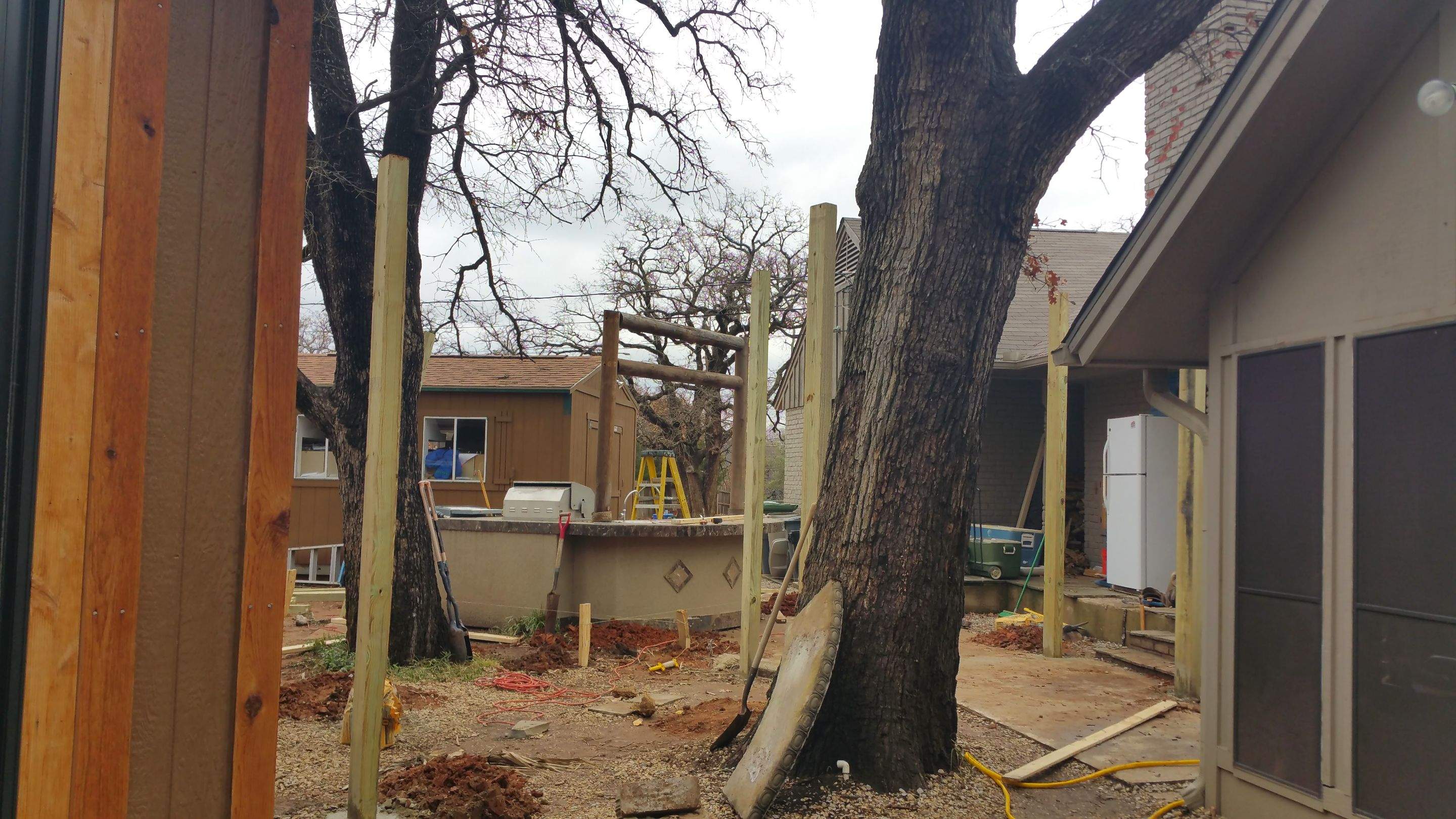 Covered Walkway Patio for a Private School by First United Roofing & Construction