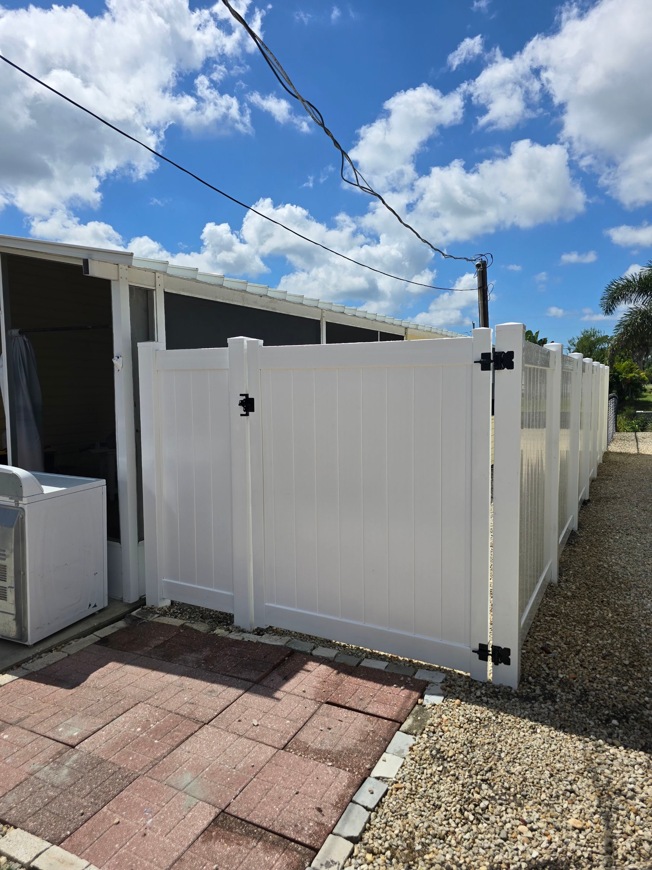 Englewood Waterfront Property Chain Link and Vinyl Fence Installation by True Fence LLC