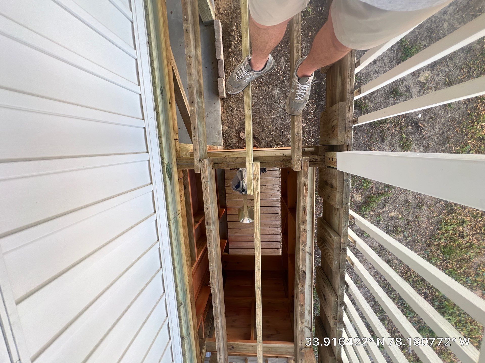 Framing Steps using Trex Enhance Grooved 1" X 12' Rocky Harbor by RGR Construction and Roofing, LLC