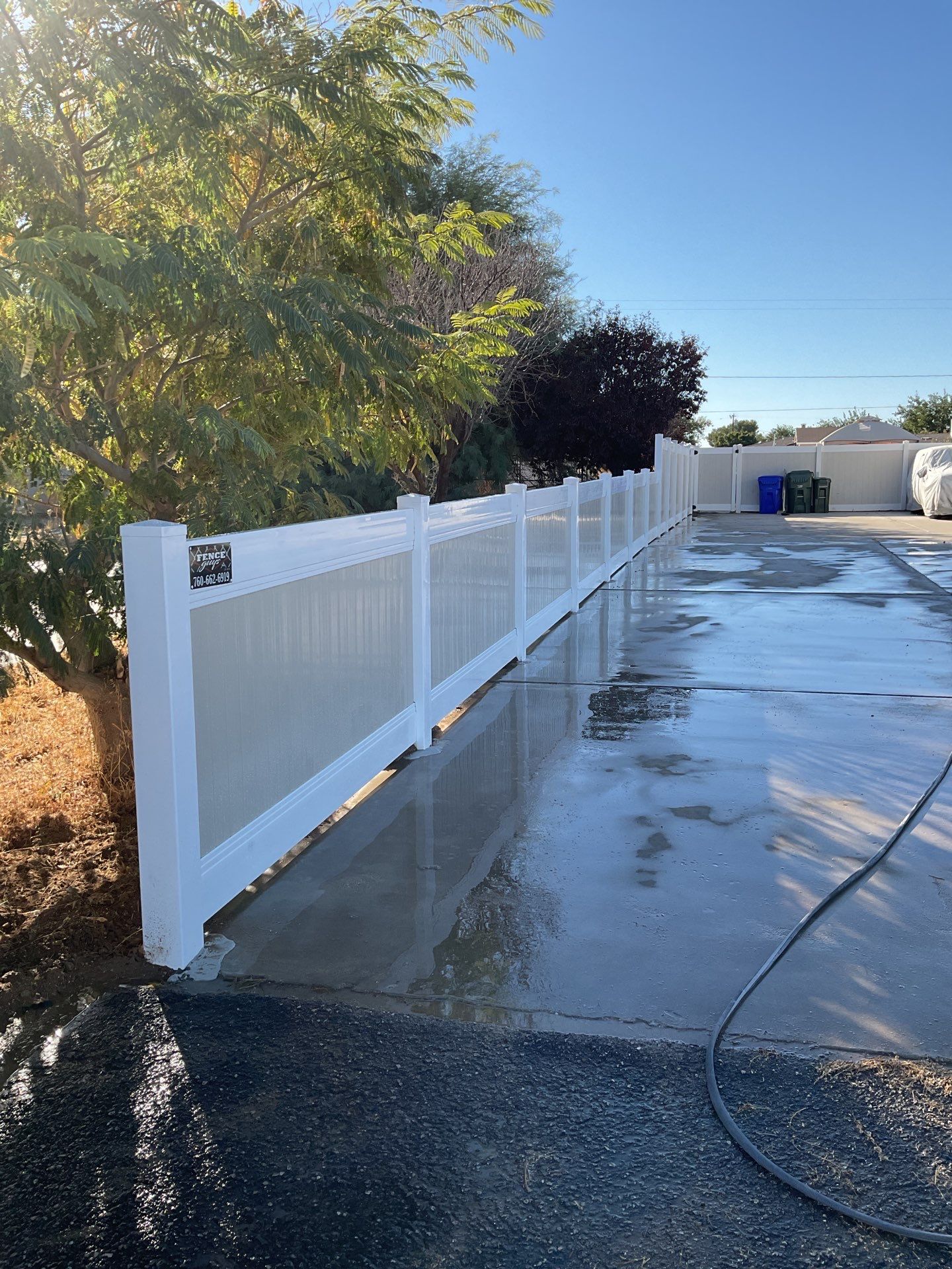 Fence Installation using Vinyl by Fence Guys Inc.