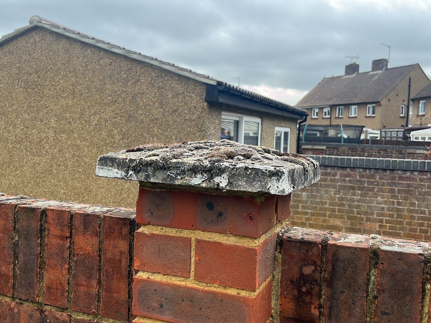 Roof Clean and Coping Stones using Honda 15lpm Low Pressure Washing Machine by Ges Exterior Cleaning ltd