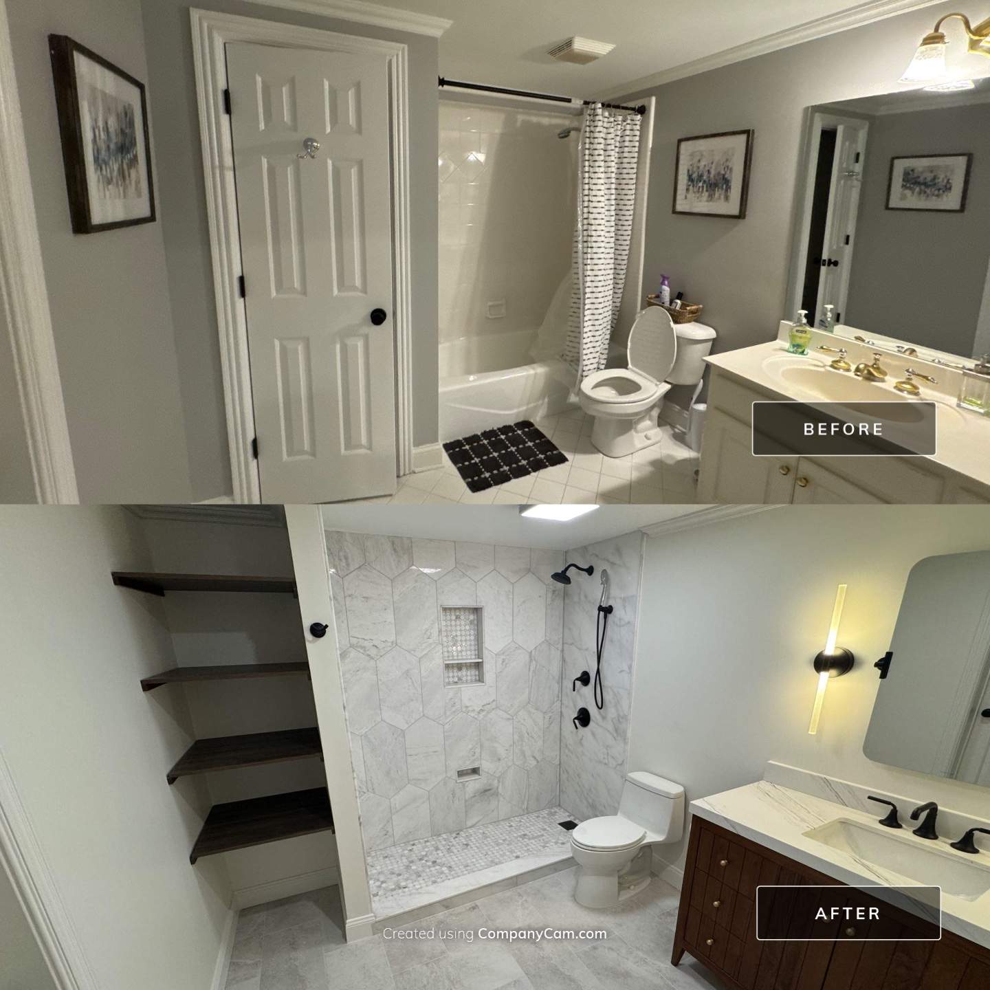 Basement bathroom renovation by Prudencio