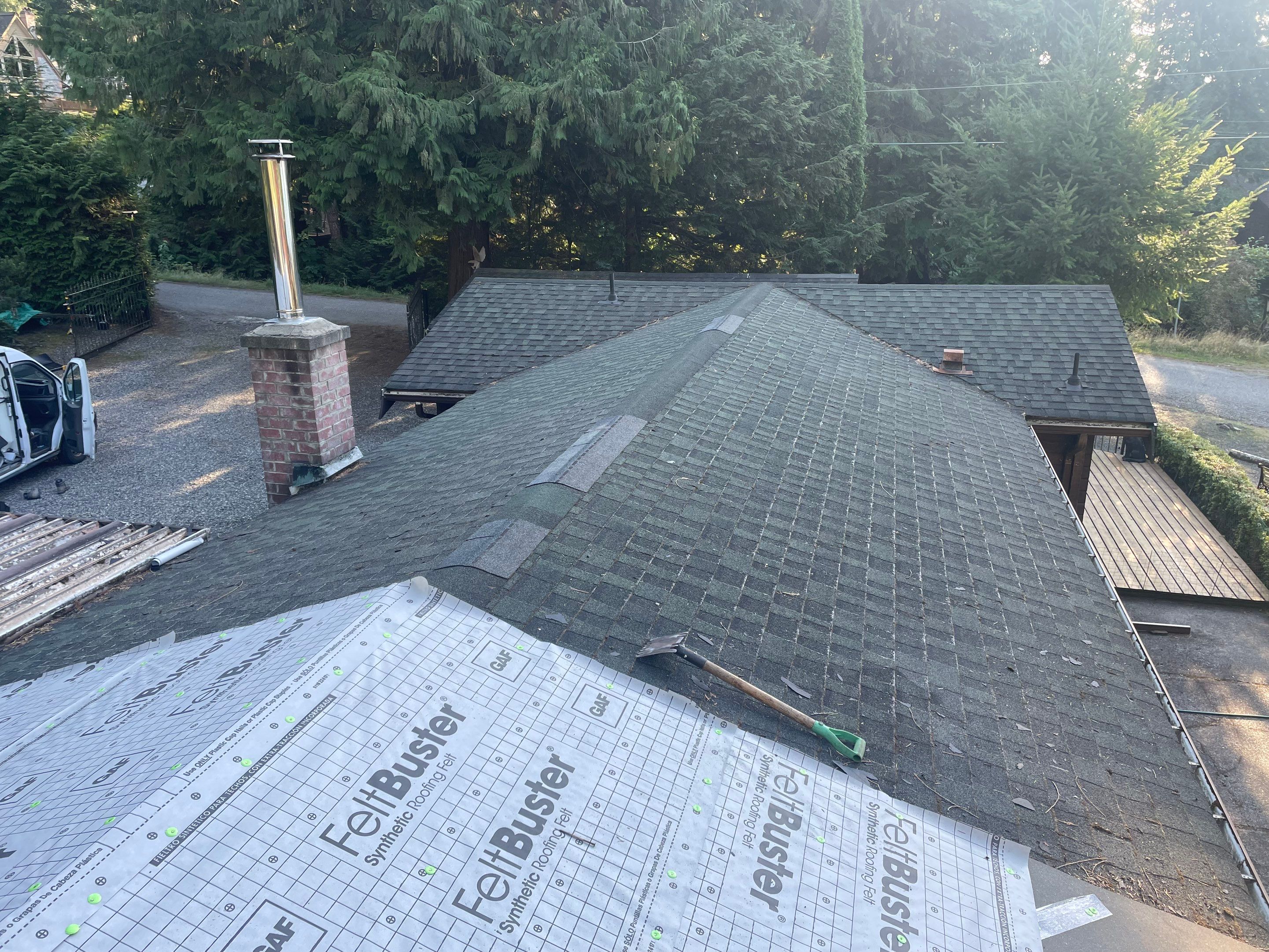 Residential Reroof Shingle - Charcoal by Top Notch Roofing Inc